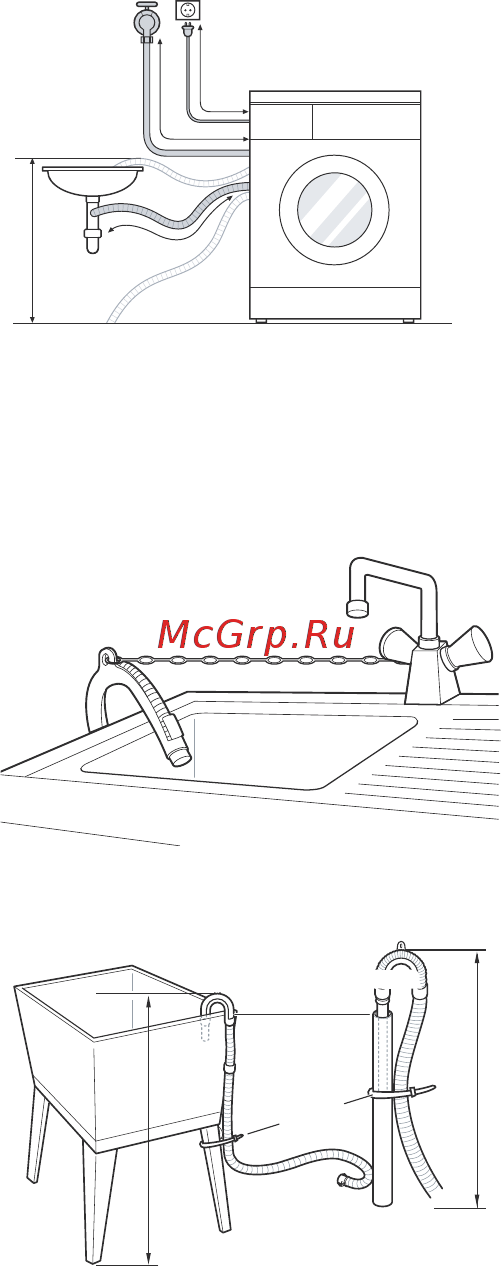 LG F12B8WD8 [17/44] Установка сливного шланга