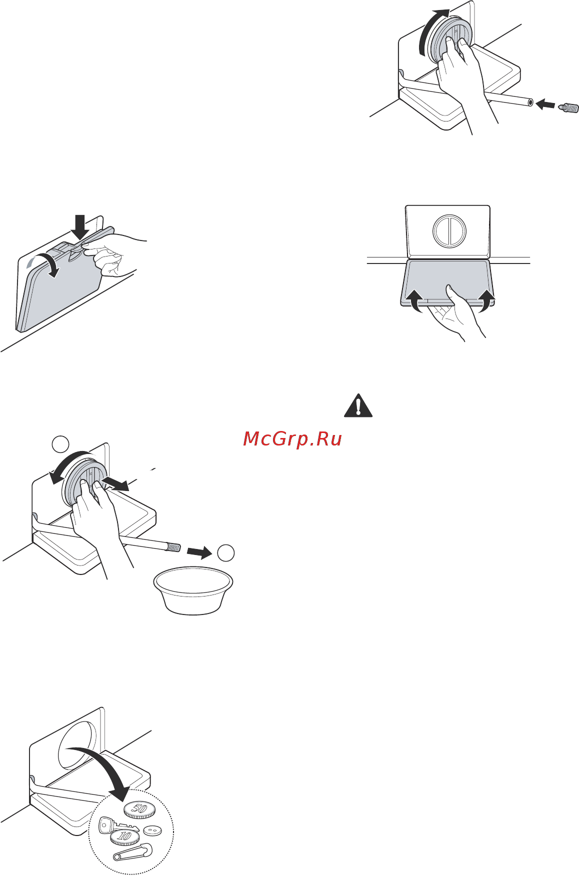 LG F12B8WD8 [31/44] Очистка фильтра сливного насоса