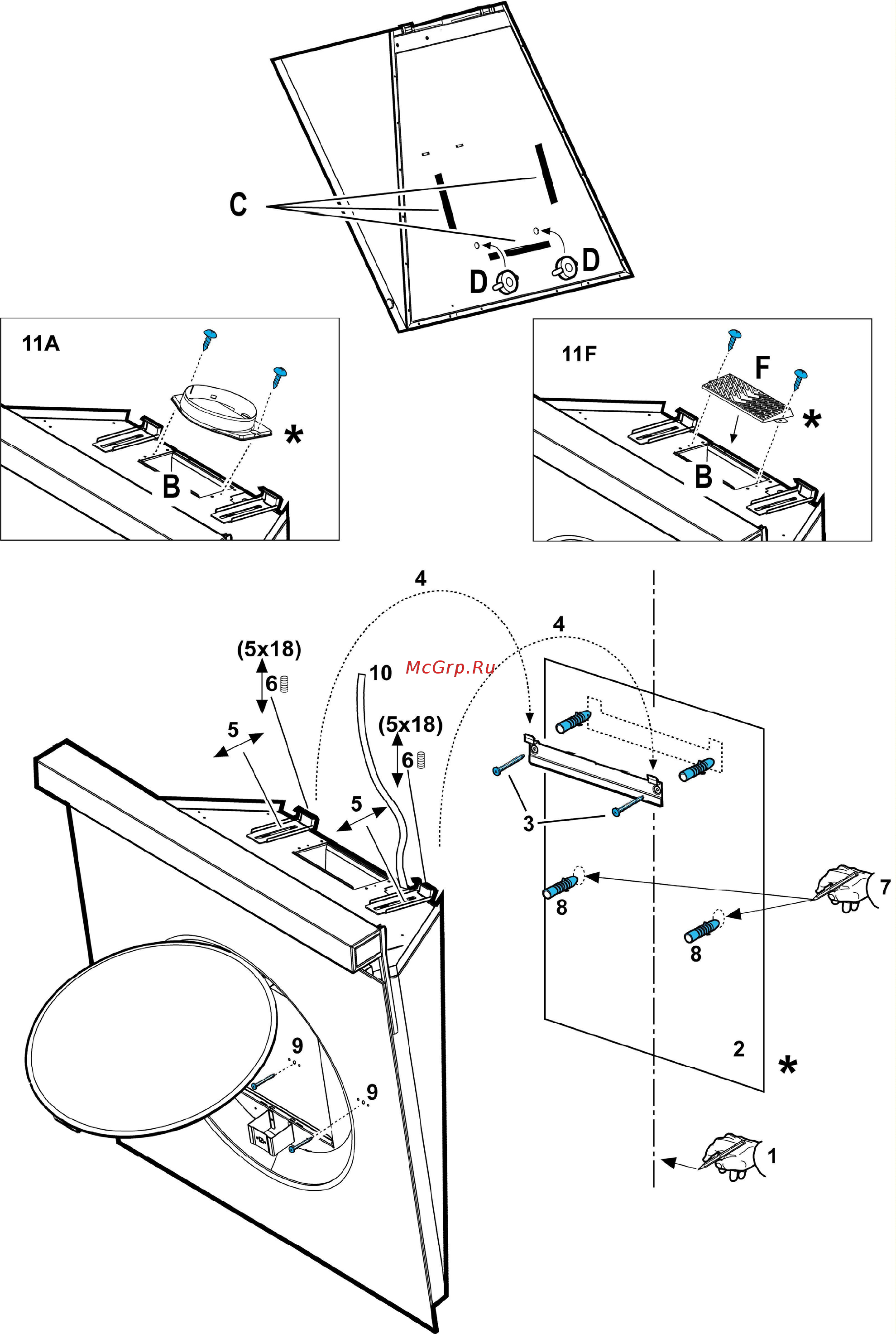 Elica OM TOUCH SCREEN WH/F/80 Инструкция по эксплуатации онлайн [5/10] 234142