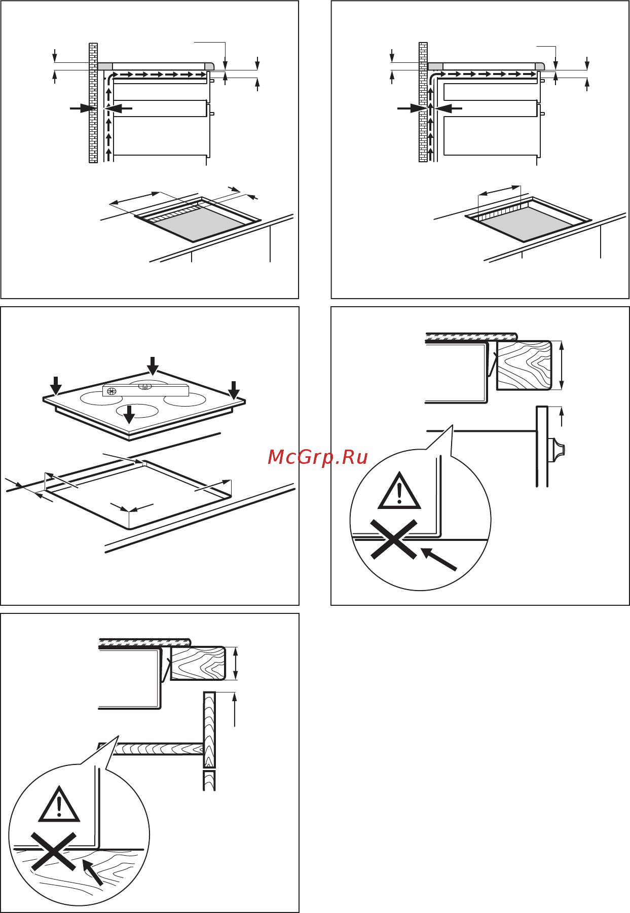 Electrolux IPE644RCC [18/64] Min 55mm