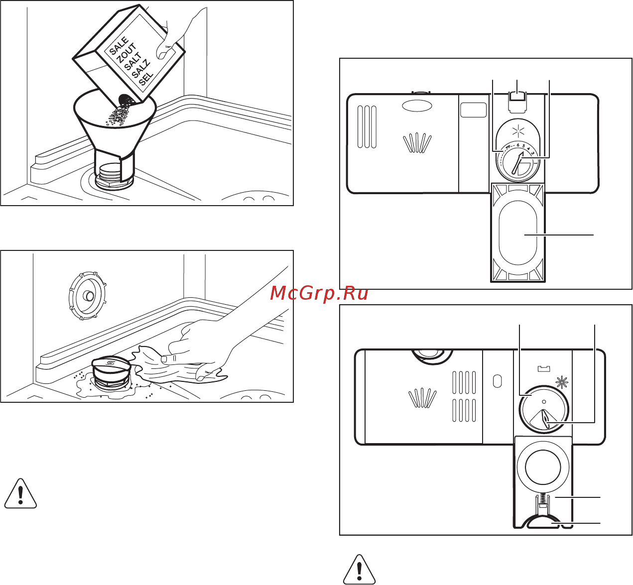 Electrolux ESL95201LO [32/48] Заполнение дозатора ополаскивателя