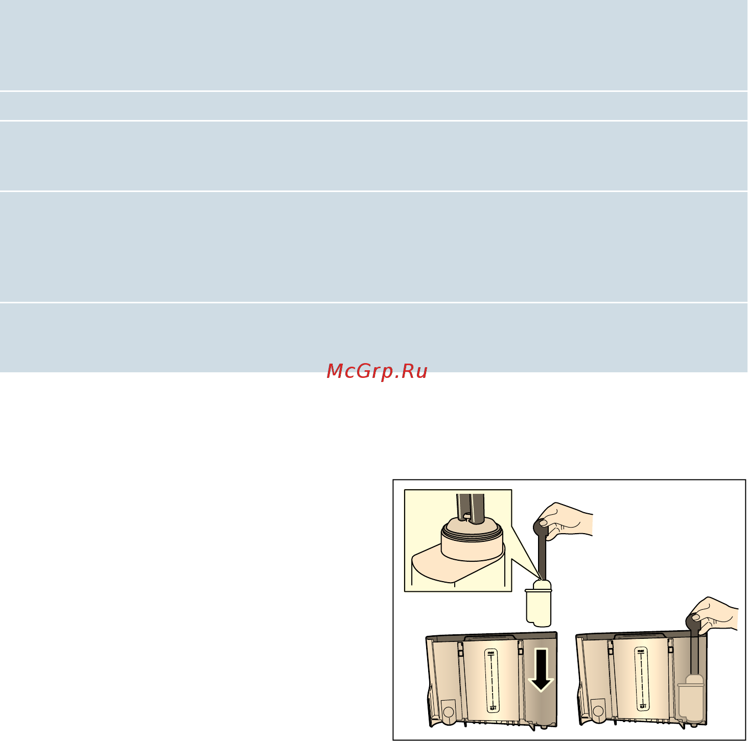 Siemens TI903209RW [22/180] Starting the water filter or frost protection programme