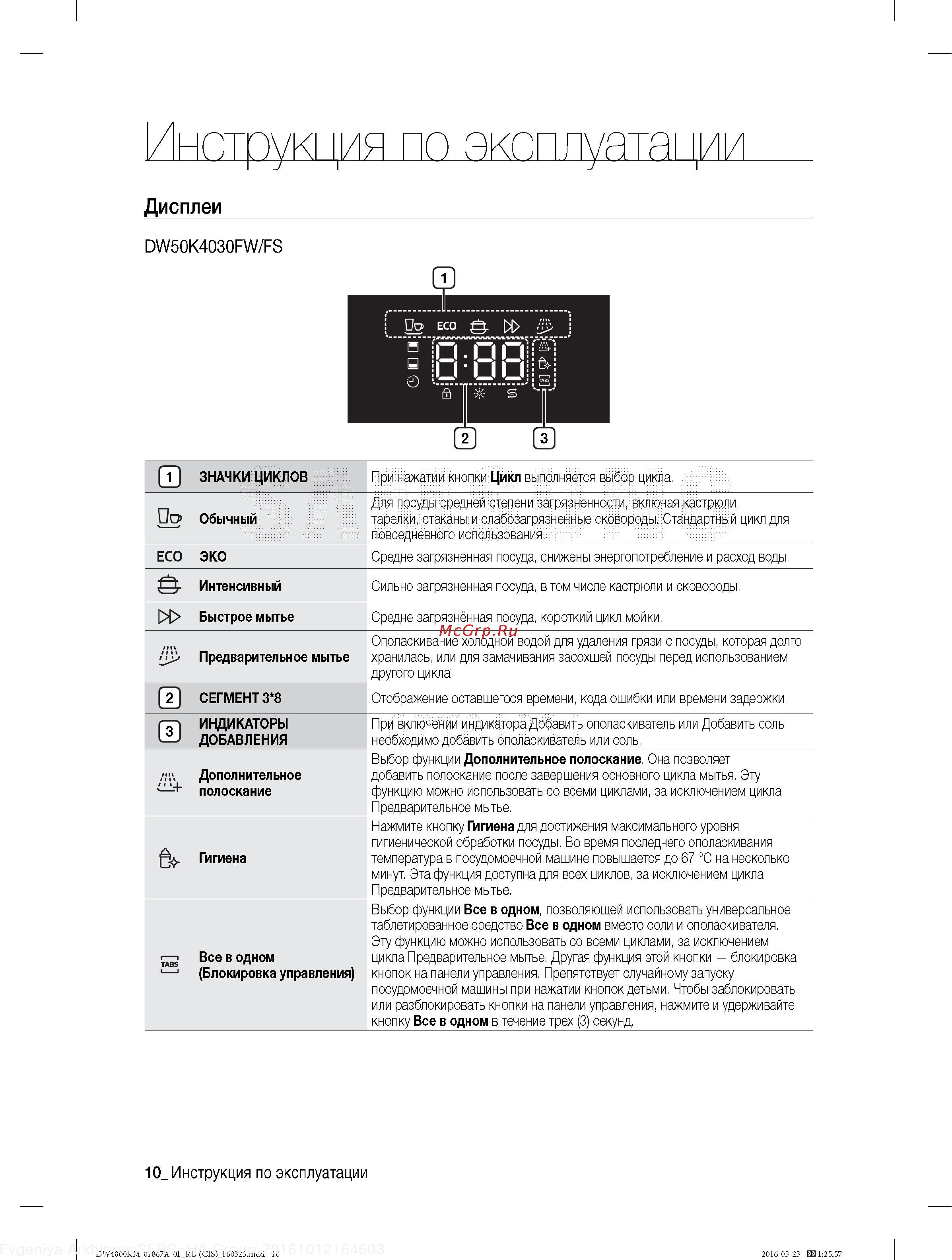 Samsung DW50K4010BB [10/48] Инструк 1 ия по эксплуата 1 ии