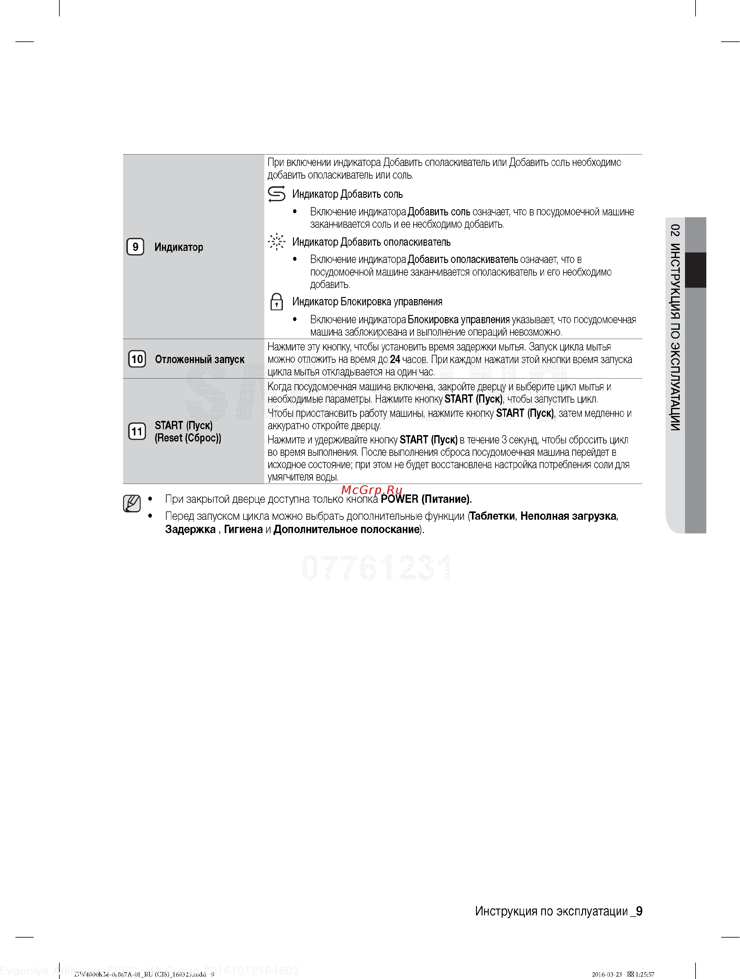 Samsung DW50K4010BB [9/48] Инструкция по эксплуатации _9