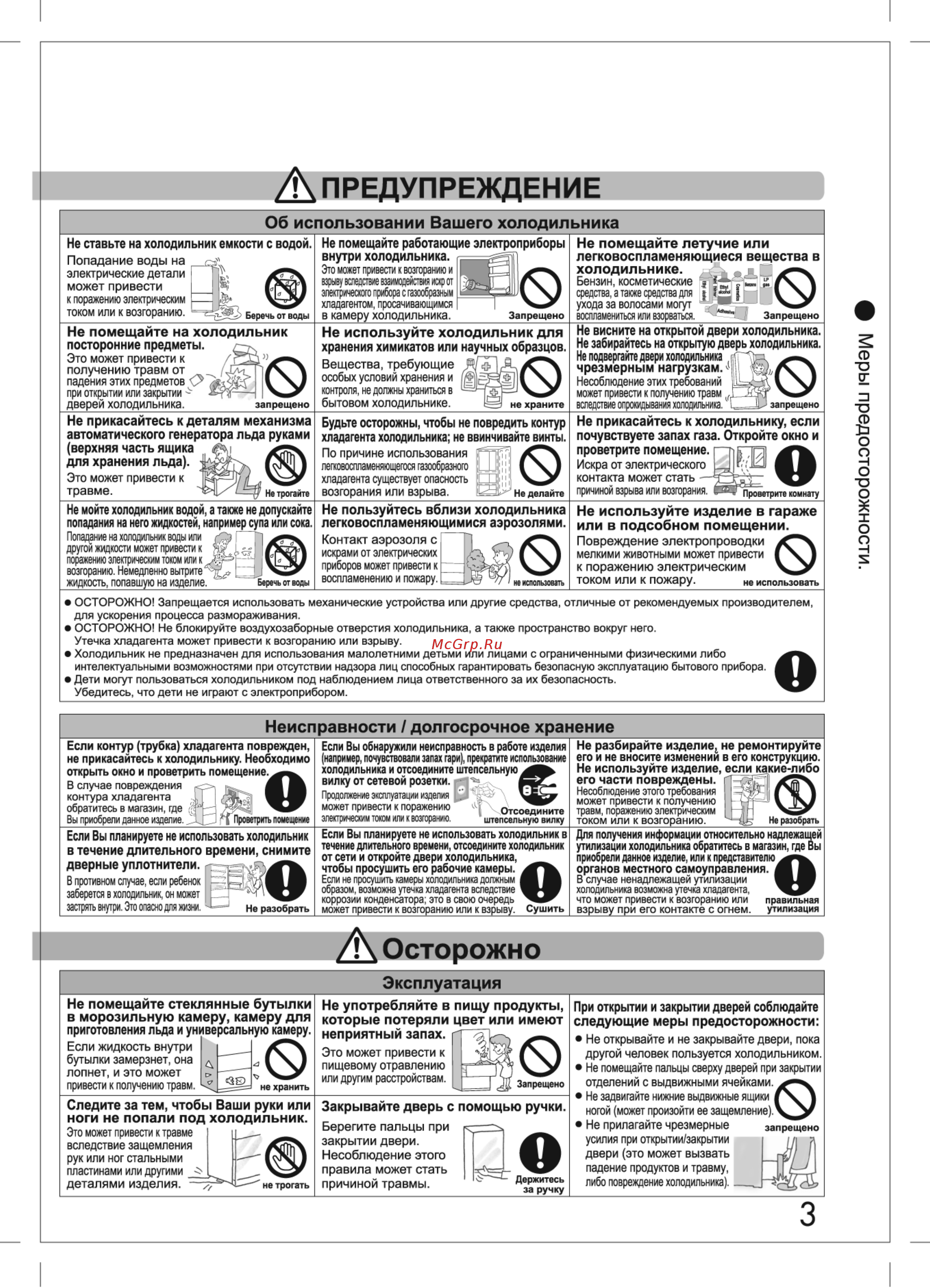 Mitsubishi Electric MR-CR46G-PWH-R [3/16] А предупреждение