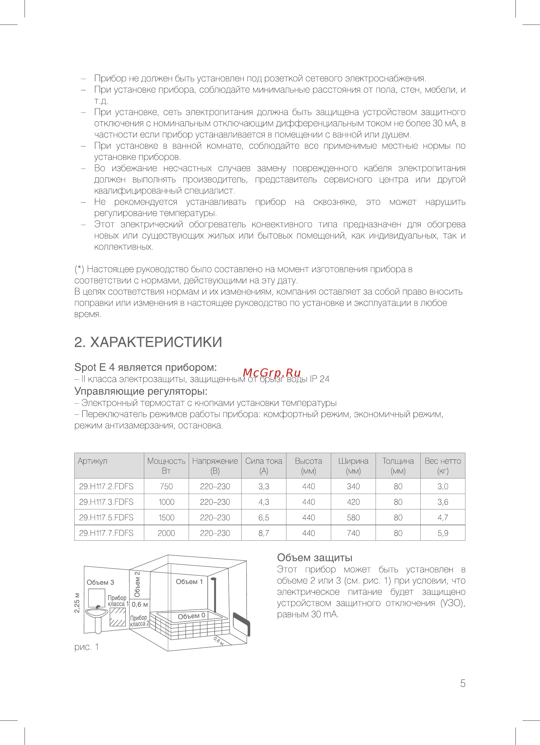Noirot Spot E4 750W (29.Н117.2.FDFS) [5/16] Характеристики