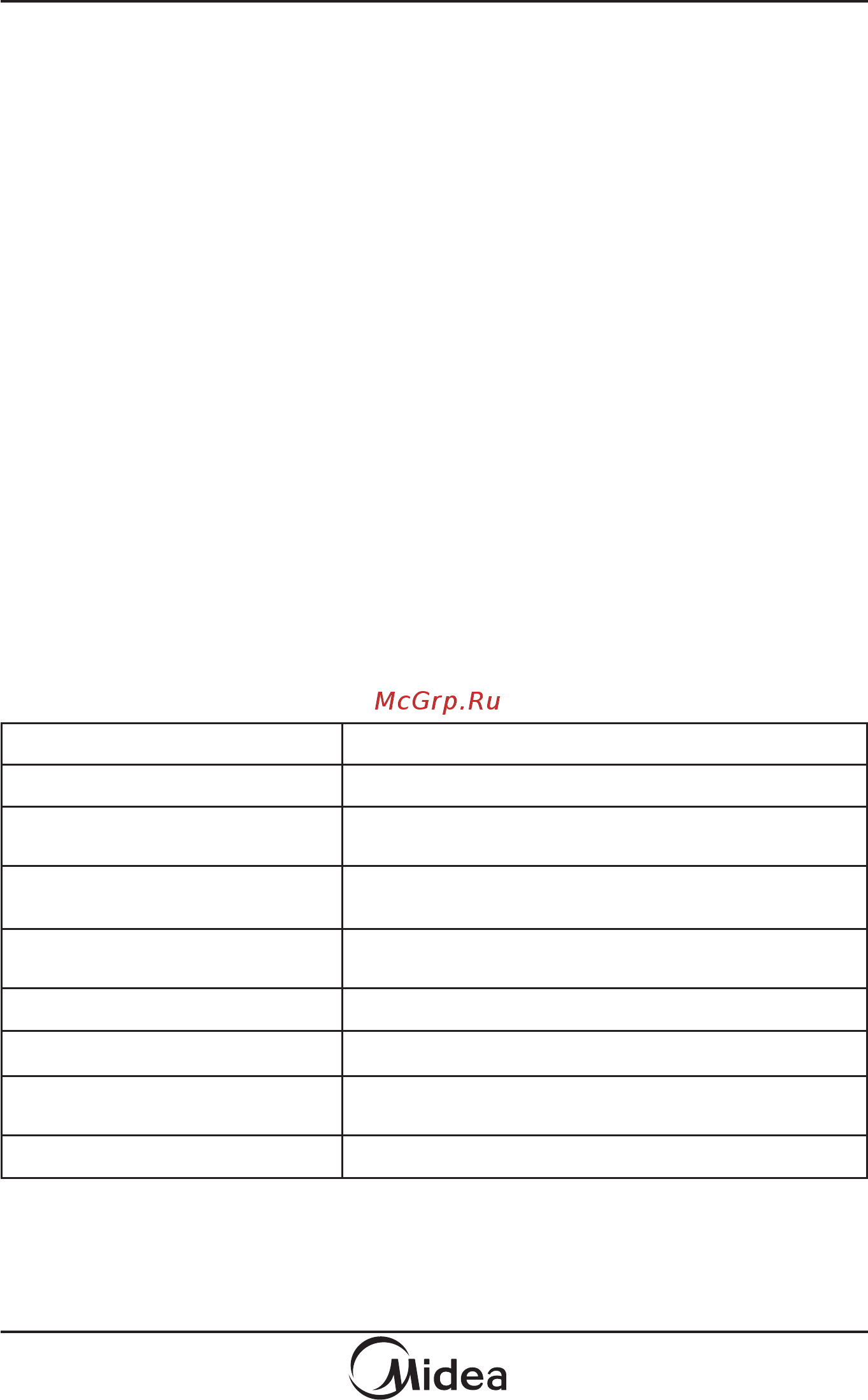 Midea AG925BVW [2/23] Техническое описание