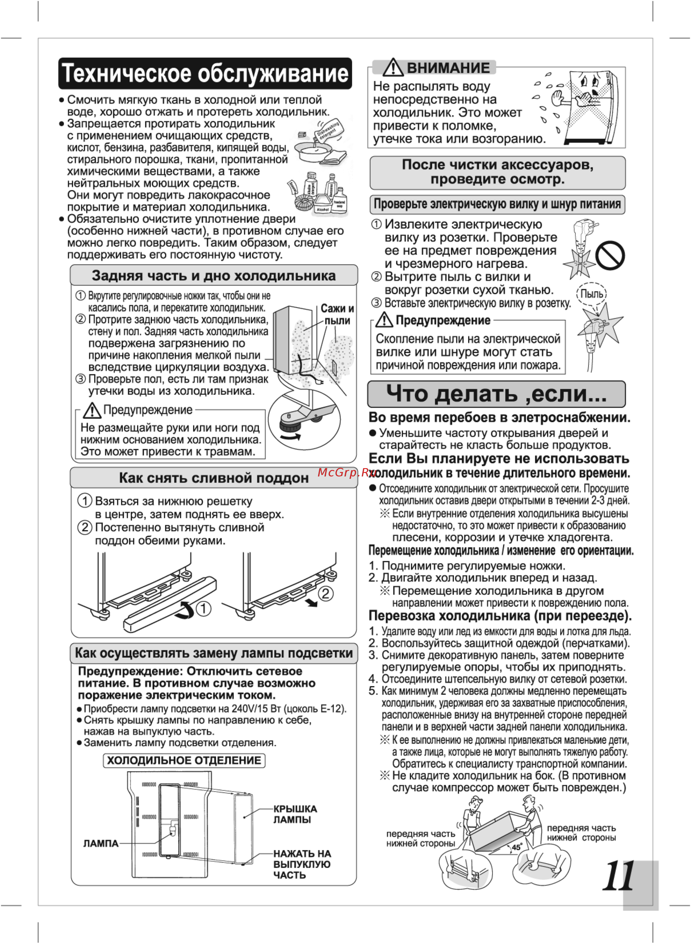Mitsubishi Electric MR-FR62G-PWH-R [11/16] Техническое обслуживание