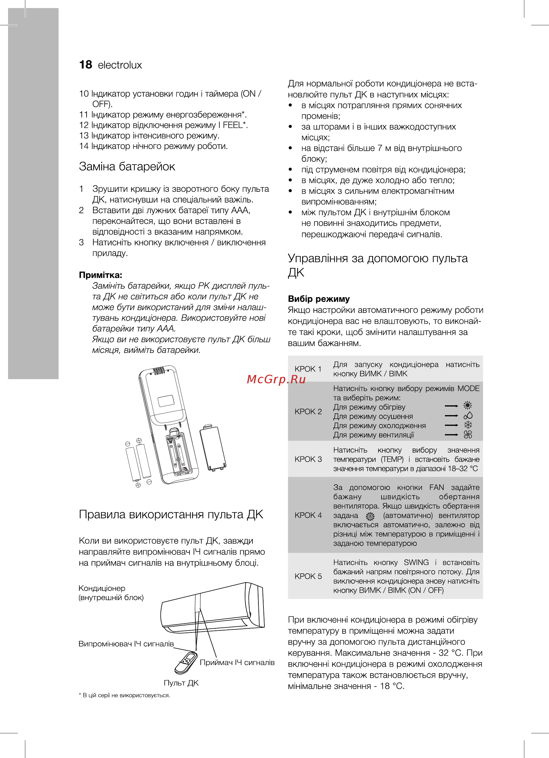 Electrolux EACS/I-07HAR/N3 [18/36] Зам на батарейок