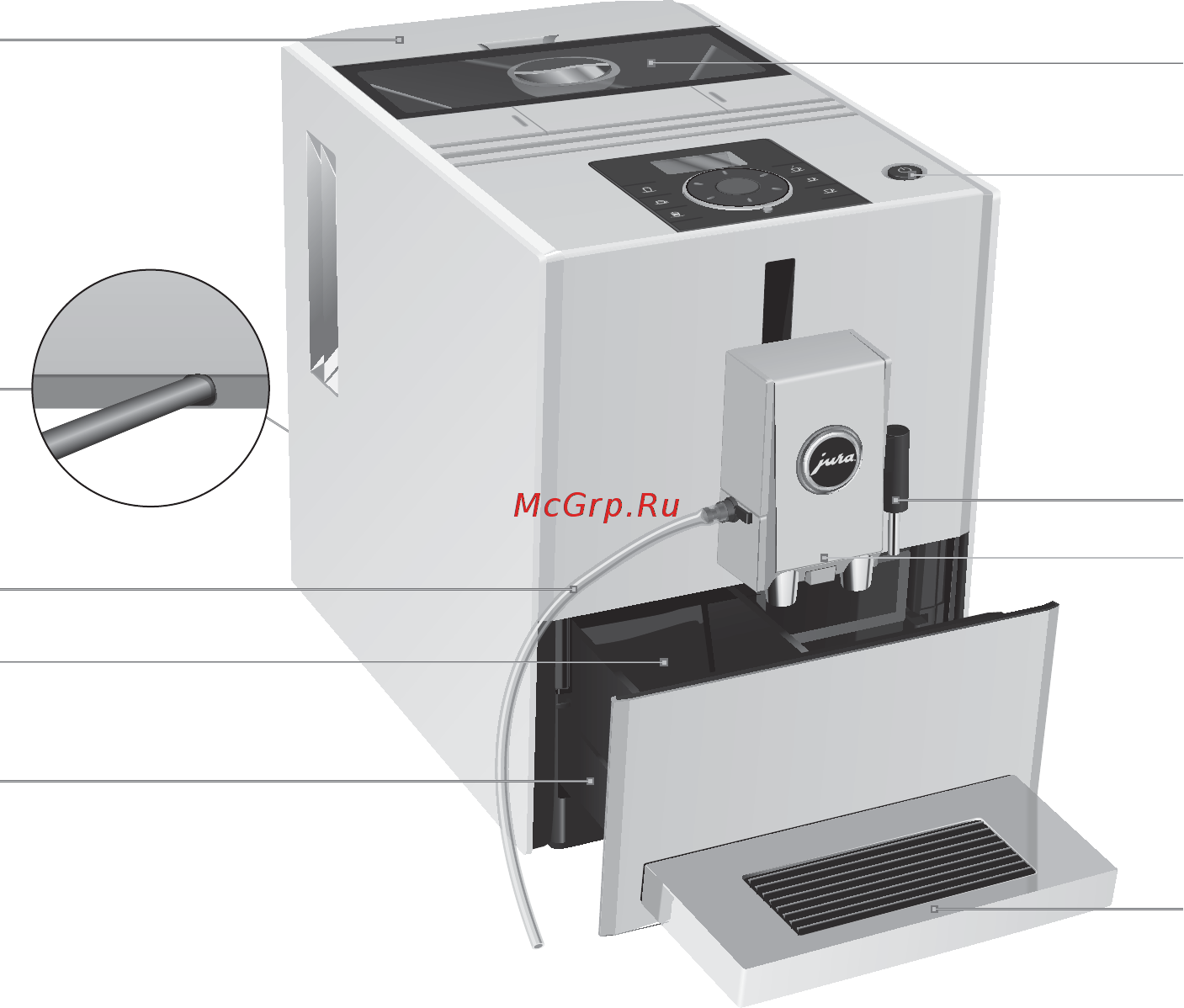 Jura A7 Piano White [4/36] Элементы управления
