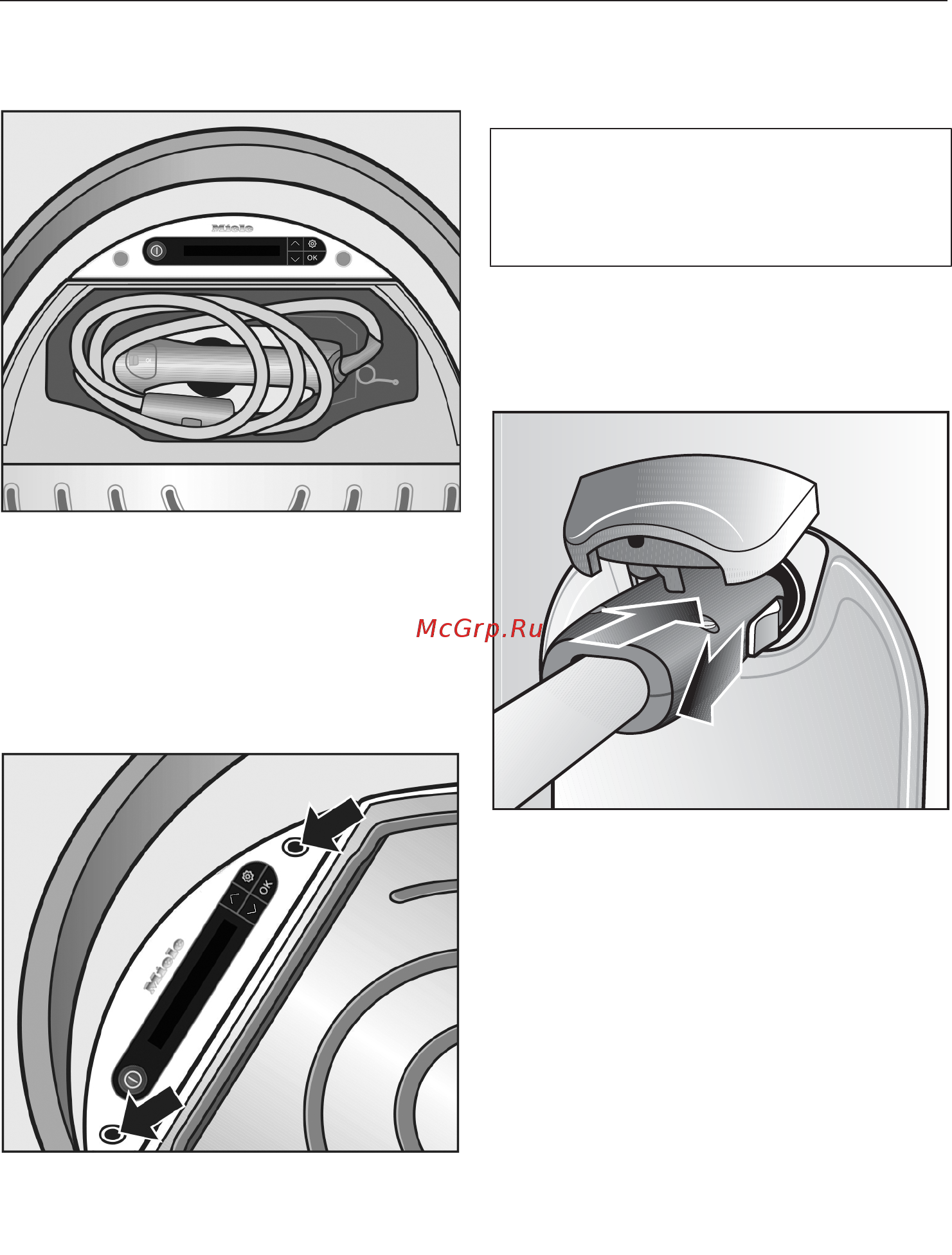 Miele B 3312 FashionMaster [22/88] Вынимание утюга и держателя паропровода