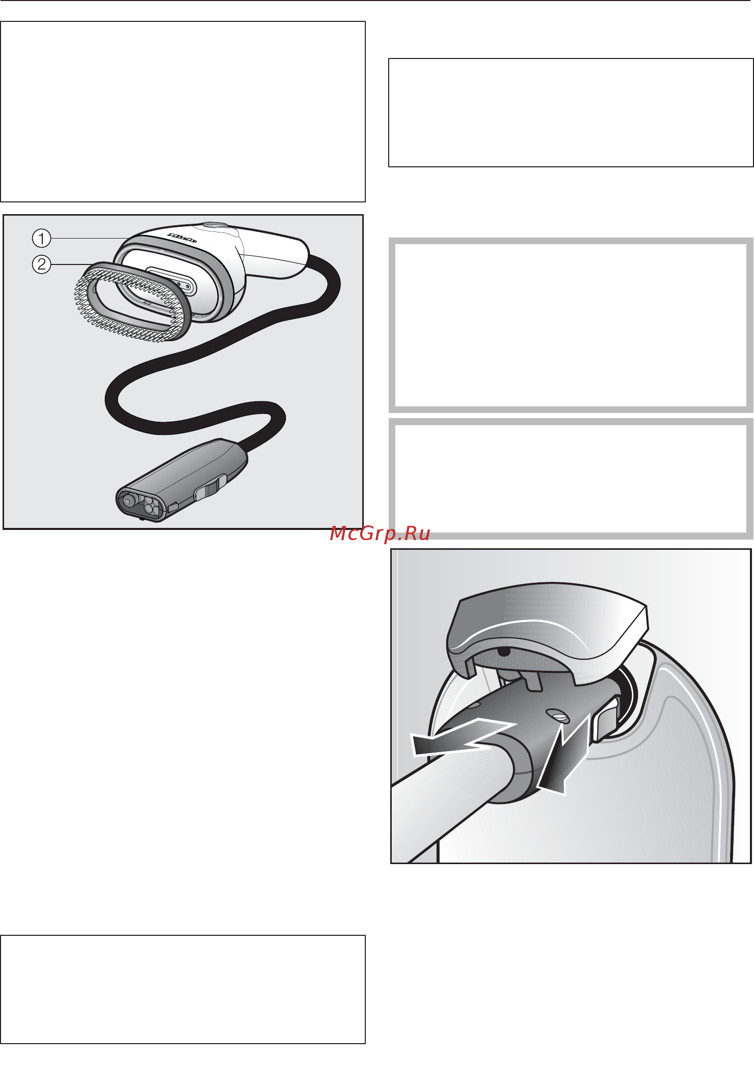 Miele B 3312 FashionMaster [41/88] Отсоединение утюга от разъема для подключения паропровода