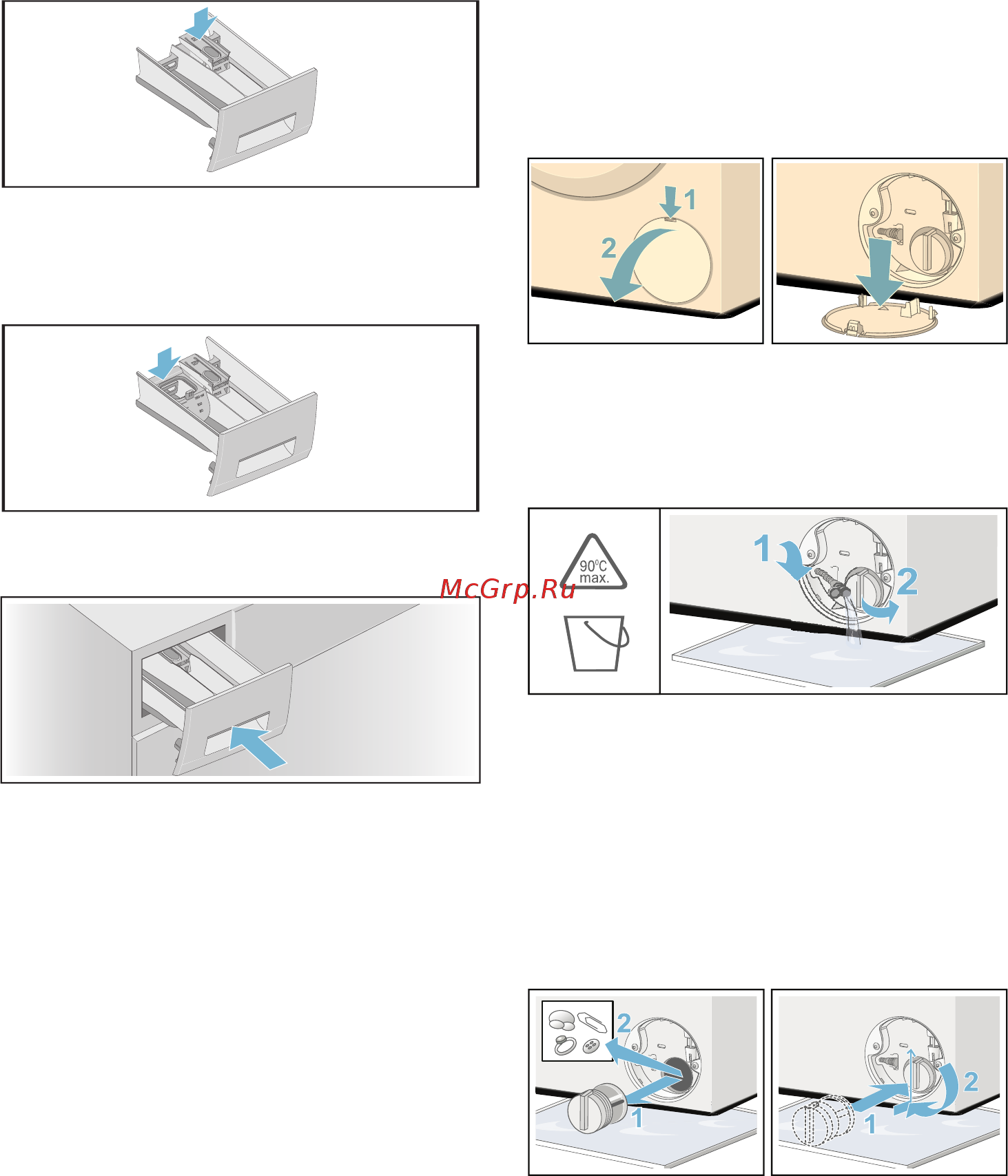 Bosch Serie | 4 WAN24060OE [24/40] Сливной насос засорён