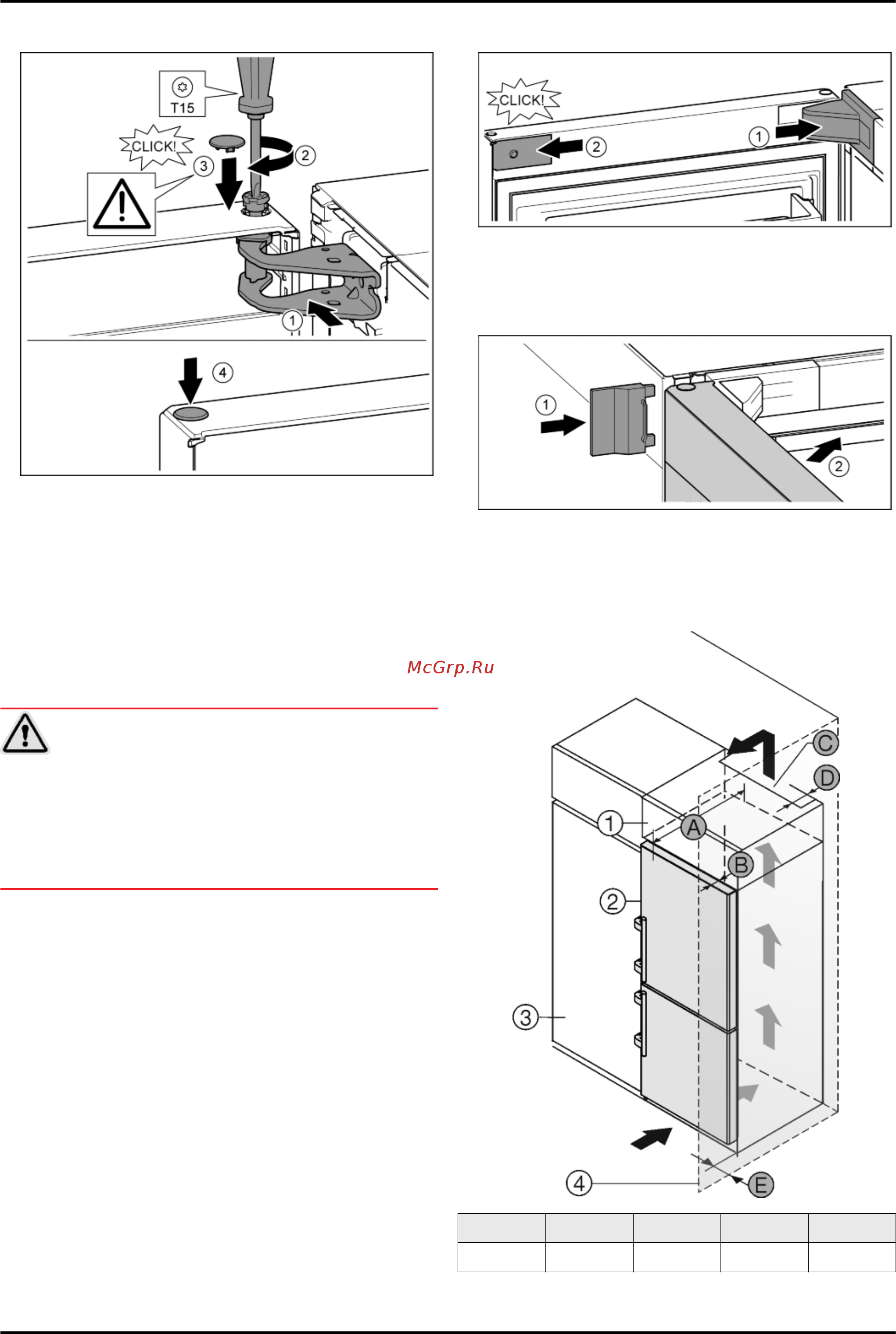 Liebherr CBNef 5715-20 [14/30] Монтаж верхней двери