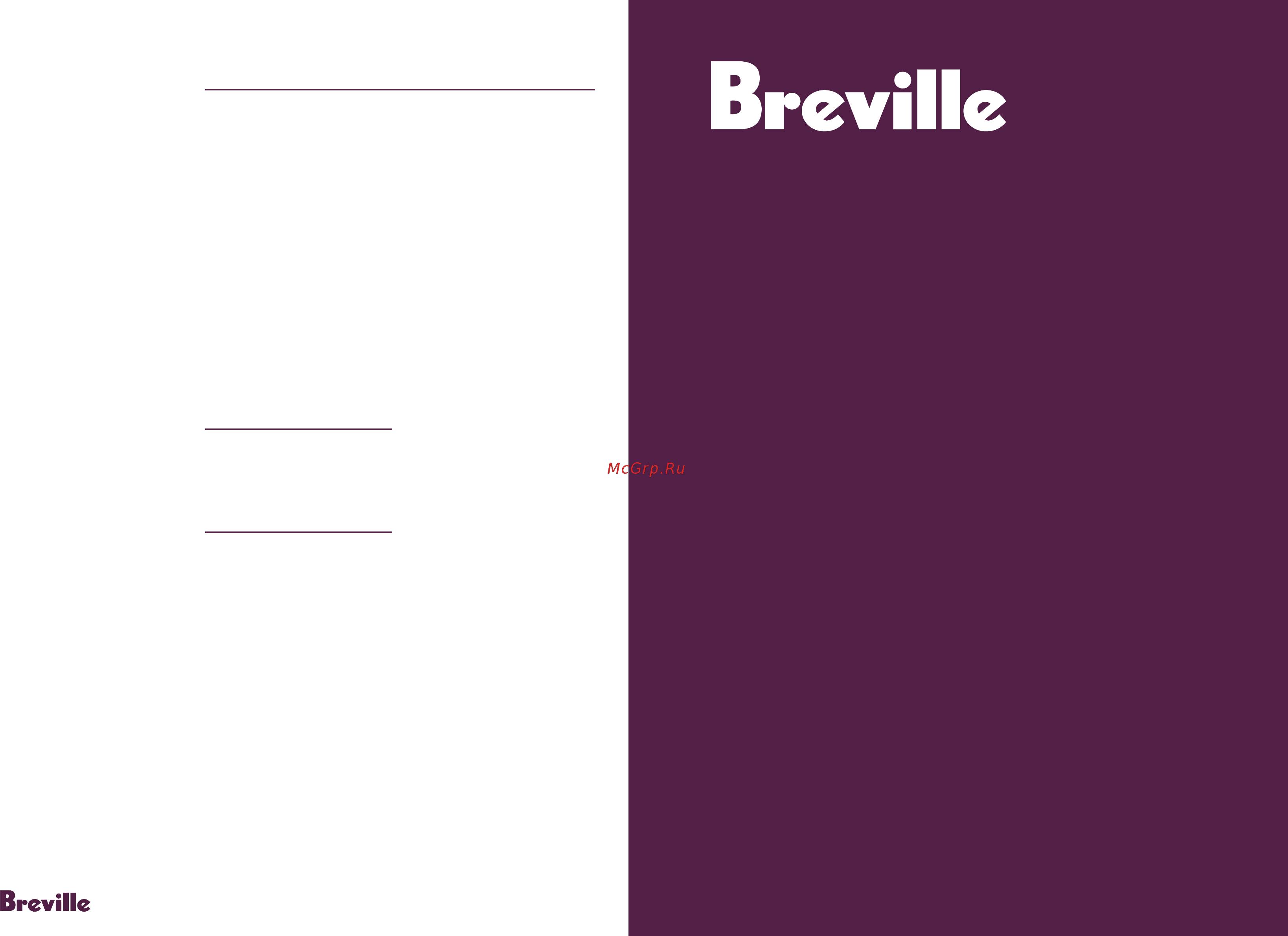 Breville P365 [5/7] Хранение