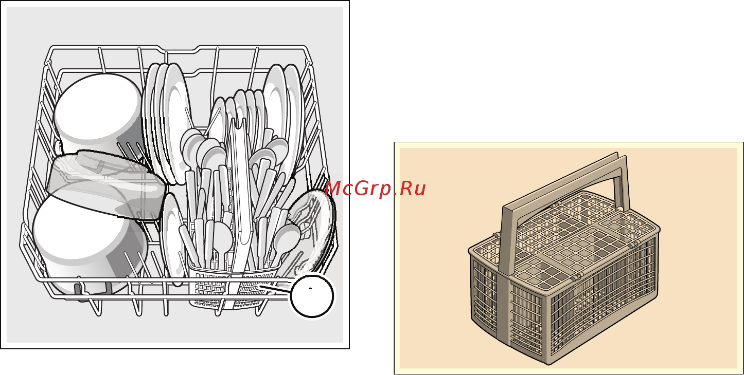 Bosch Serie | 4 SilencePlus SMV44KX00R [19/54] Kopзинa для cтoлoвыx пpибopoв