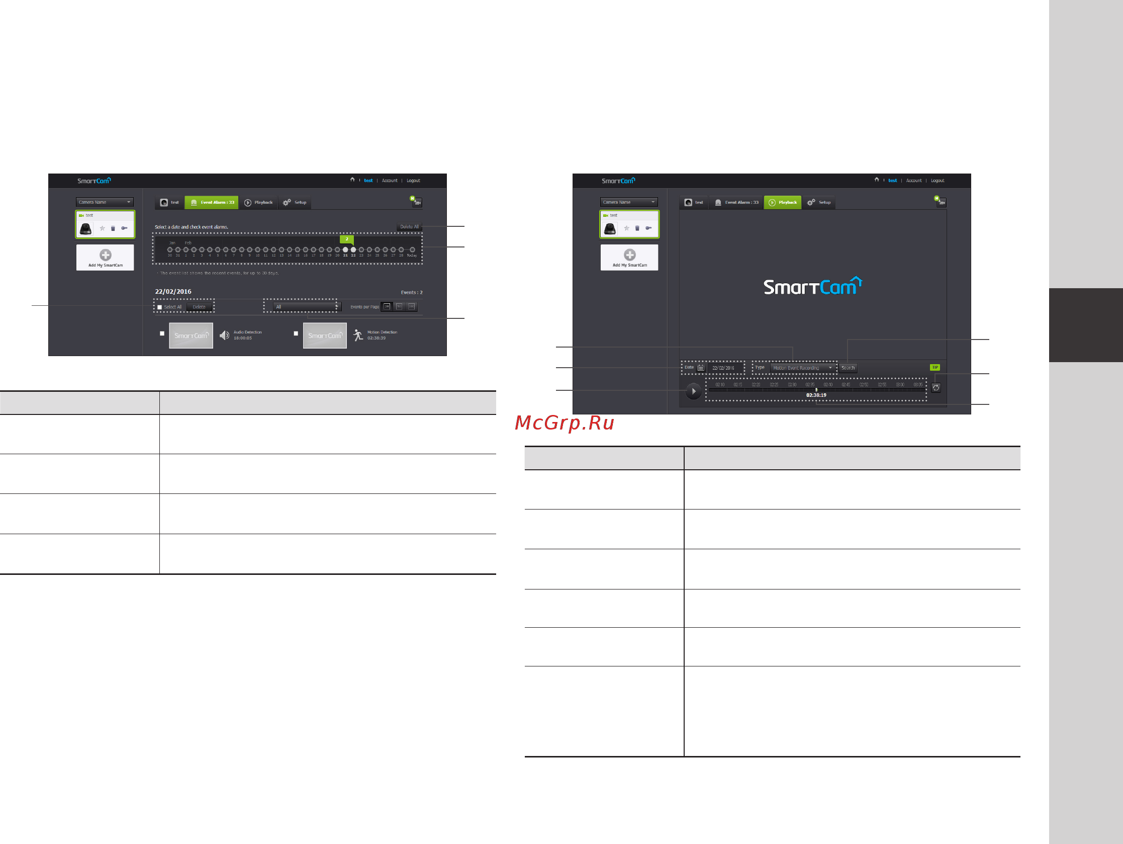 Samsung SmartCam SNH-V6410PNW [25/33] Event alarm playback