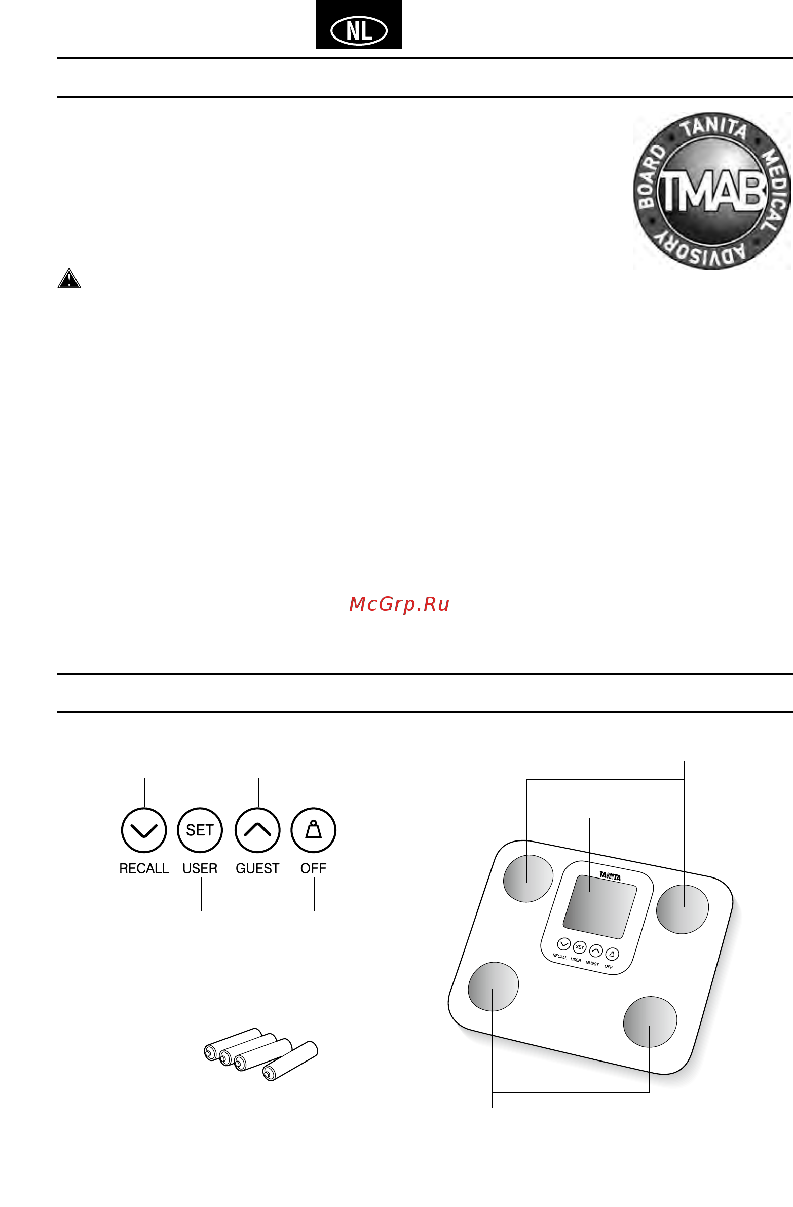 Tanita BC-730 White [24/52] Eigenschappen en functies
