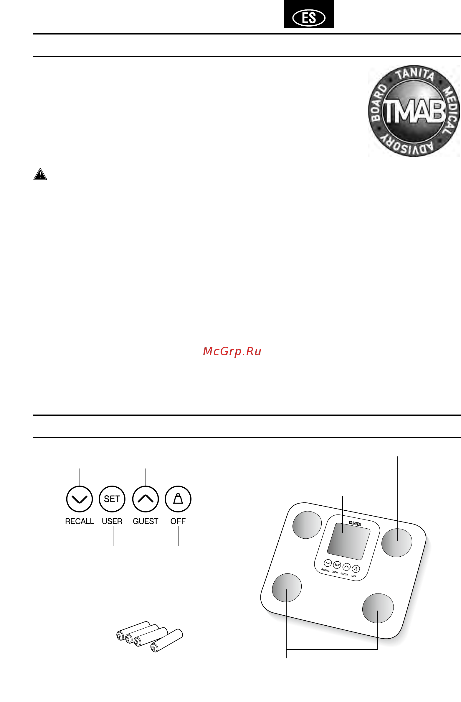 Tanita BC-730 White [38/52] Features and functions