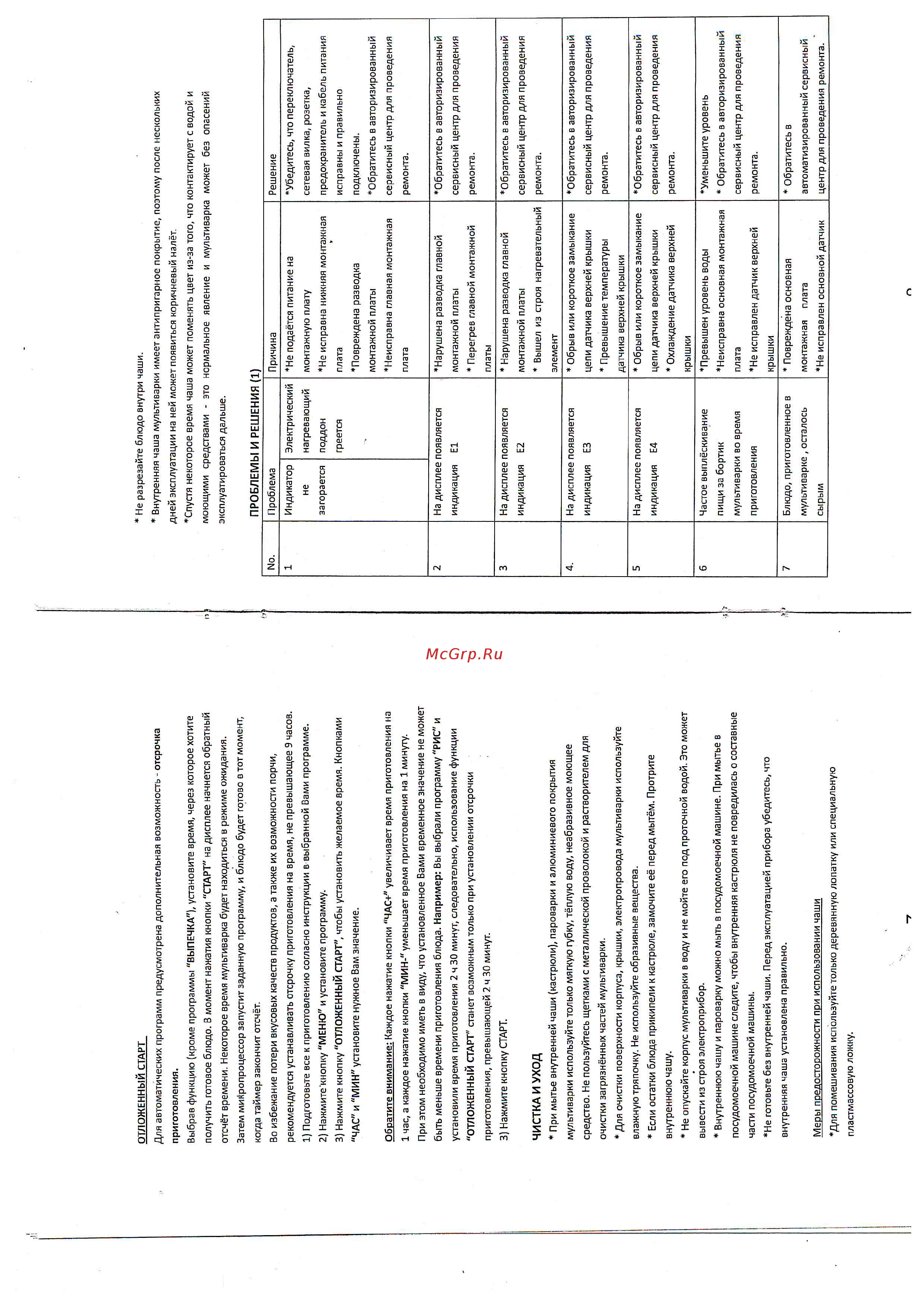 Daewoo DMC-955 [5/6] Проблемы и решения 1