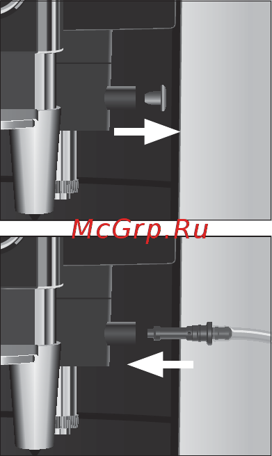 Jura E60 Piano Black [16/52] Подключение подачи молока