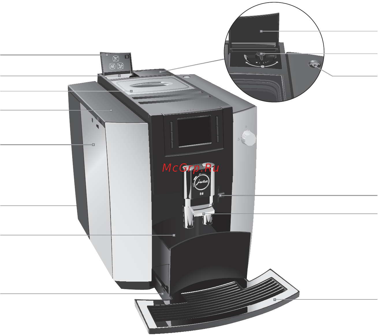 Jura E60 Piano Black [4/52] Элементы управления