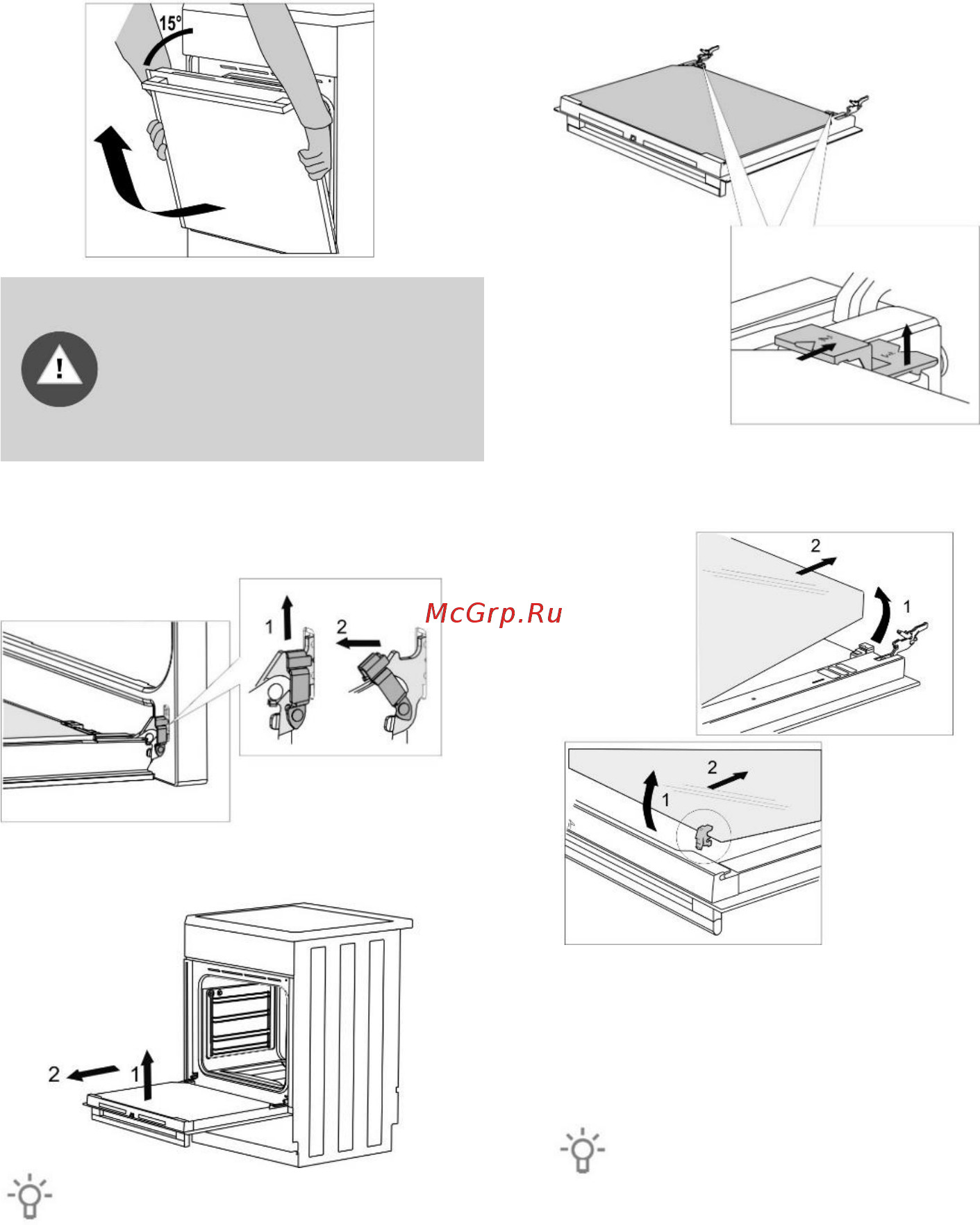 Gorenje K5351XF [21/28] Снятие и установка стекла дверцы
