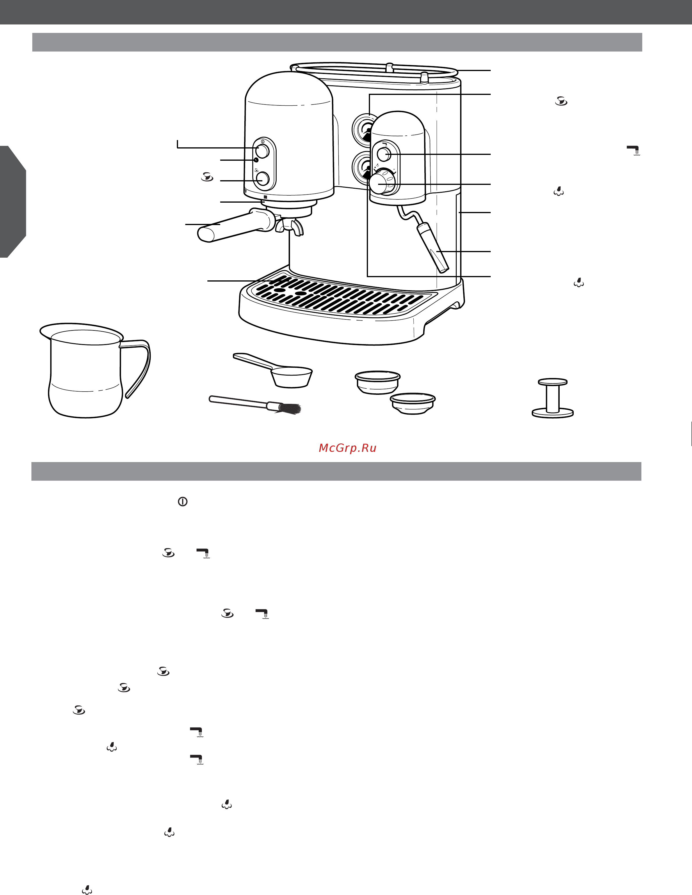 KitchenAid Artisan 5KES2102EAC [4/14] Компоненты эспрессо машины