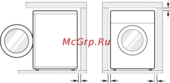 LG F1K2CH2T [10/50] Требования к месту установки