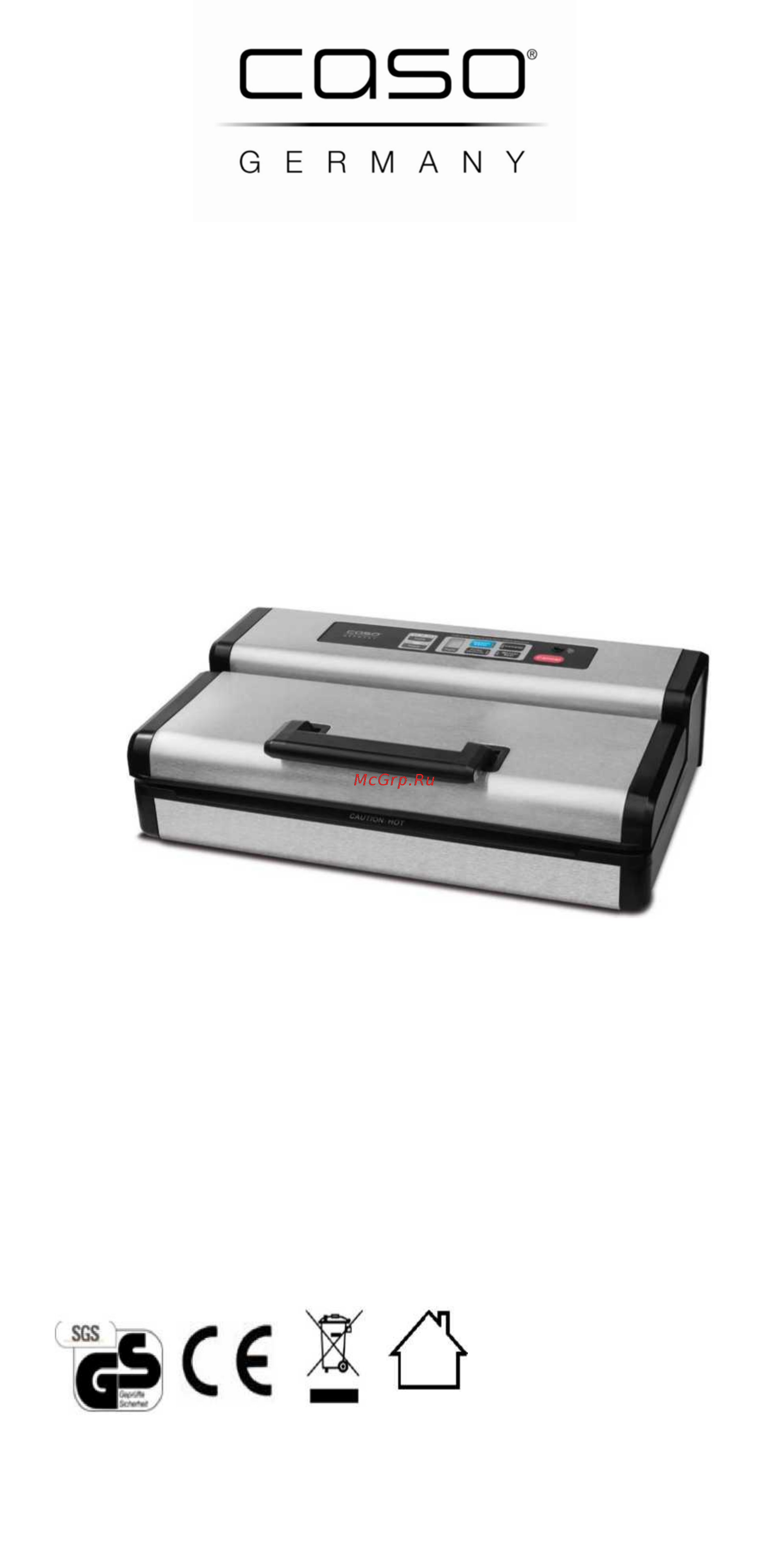 Caso FastVAC 1000 (1410) Инструкция по эксплуатации онлайн