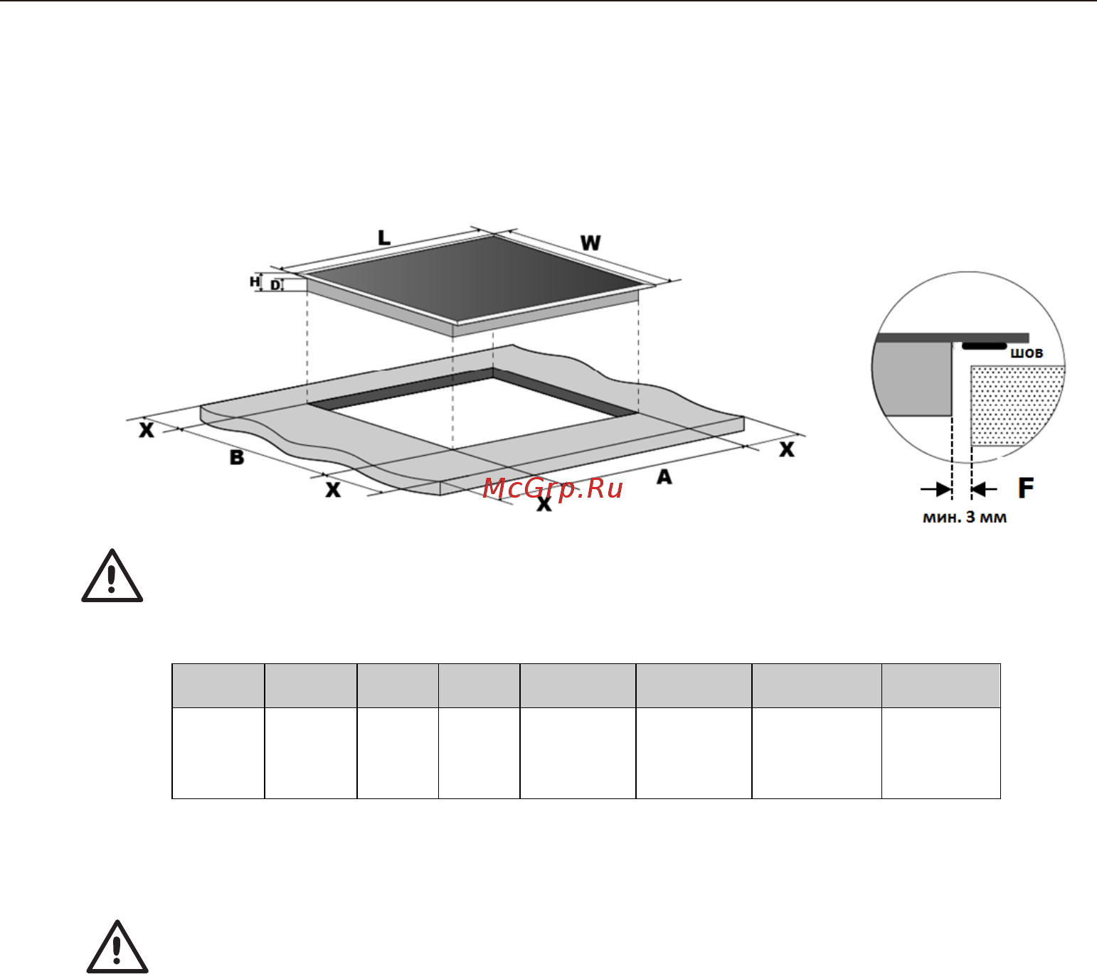 Midea MCH64767SX [20/28] Инструкция по установке