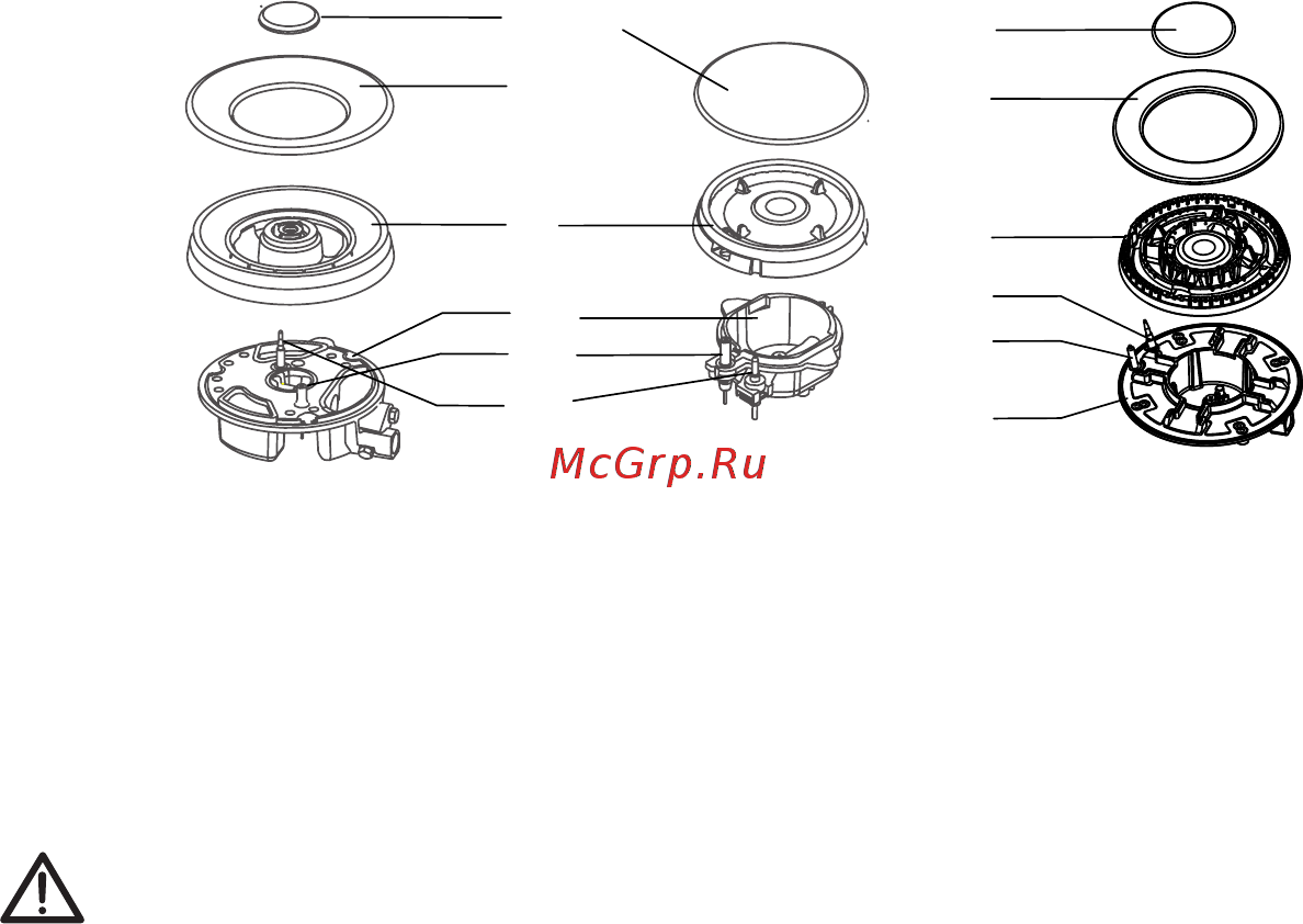 Midea MG3205X Серебристый [18/28] Конфорки