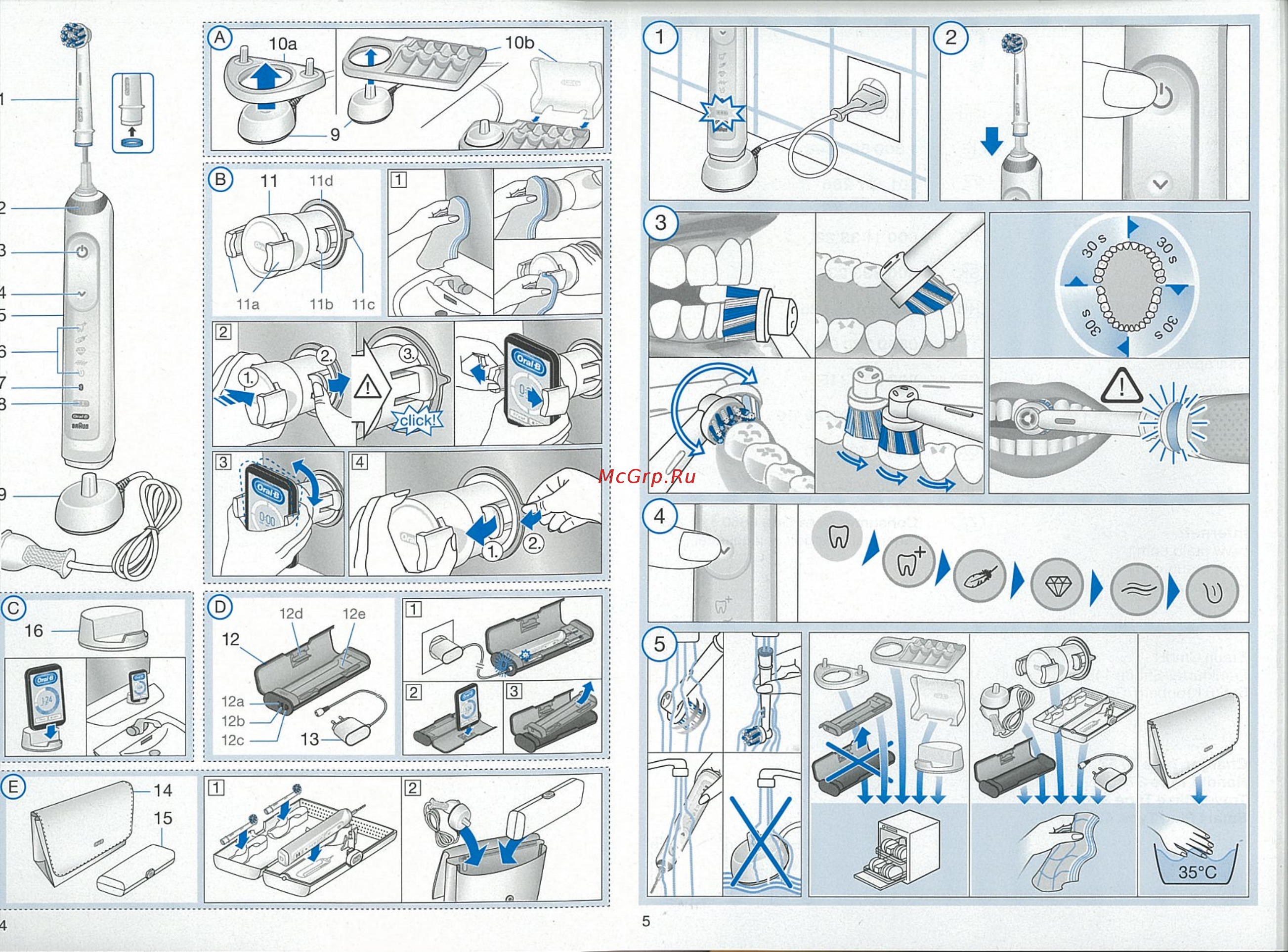 Braun Oral-B Smart 6/D700.534.5XP Инструкция по эксплуатации онлайн [3/14] 236951
