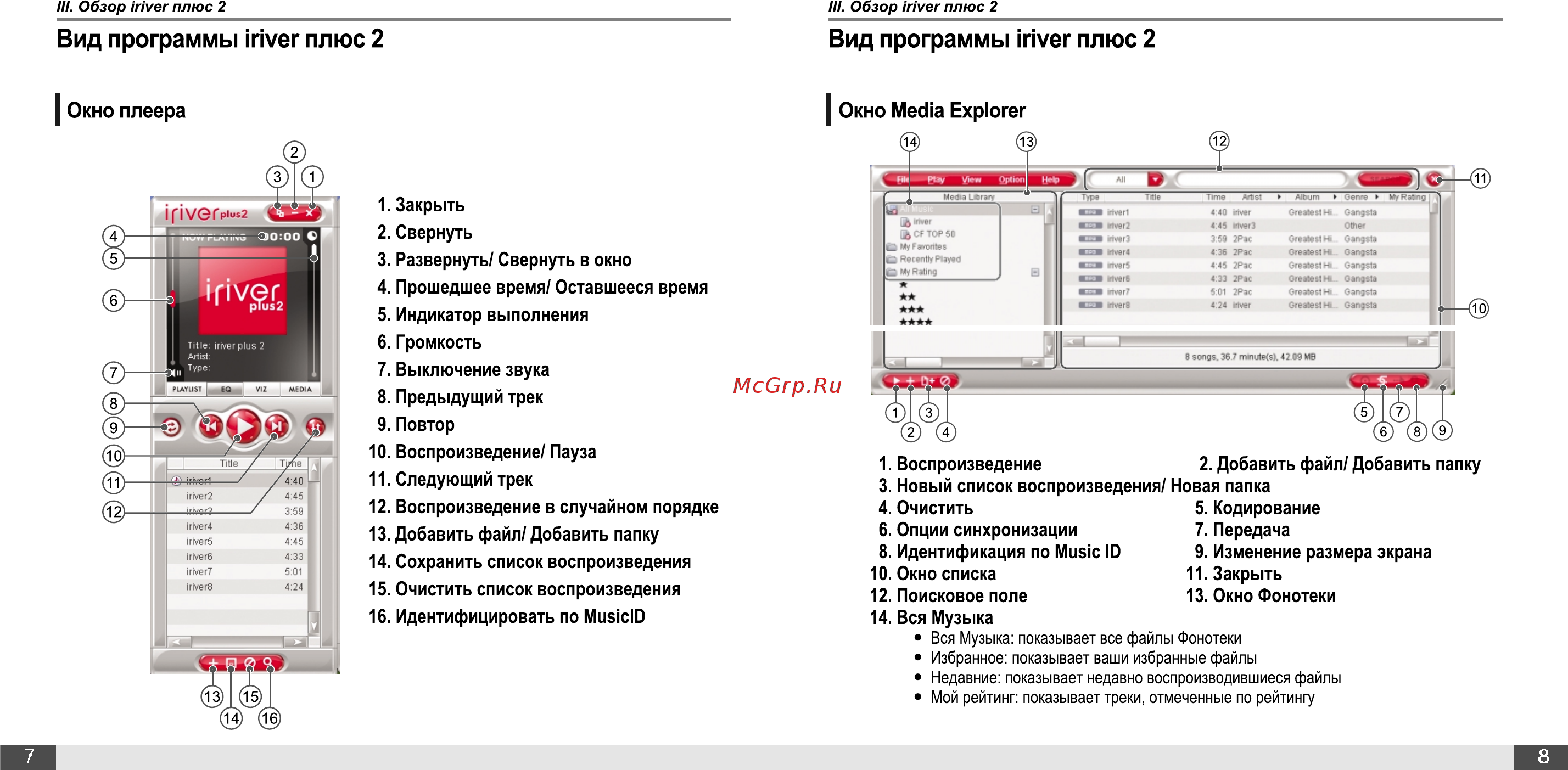 Iriver U10 (1Gb) Инструкция по эксплуатации онлайн [5/24] 237088