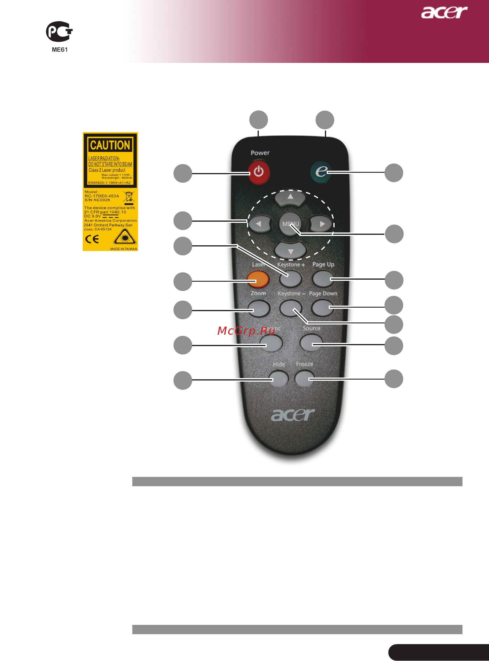 Acer PD100 Silver [9/35] Введение
