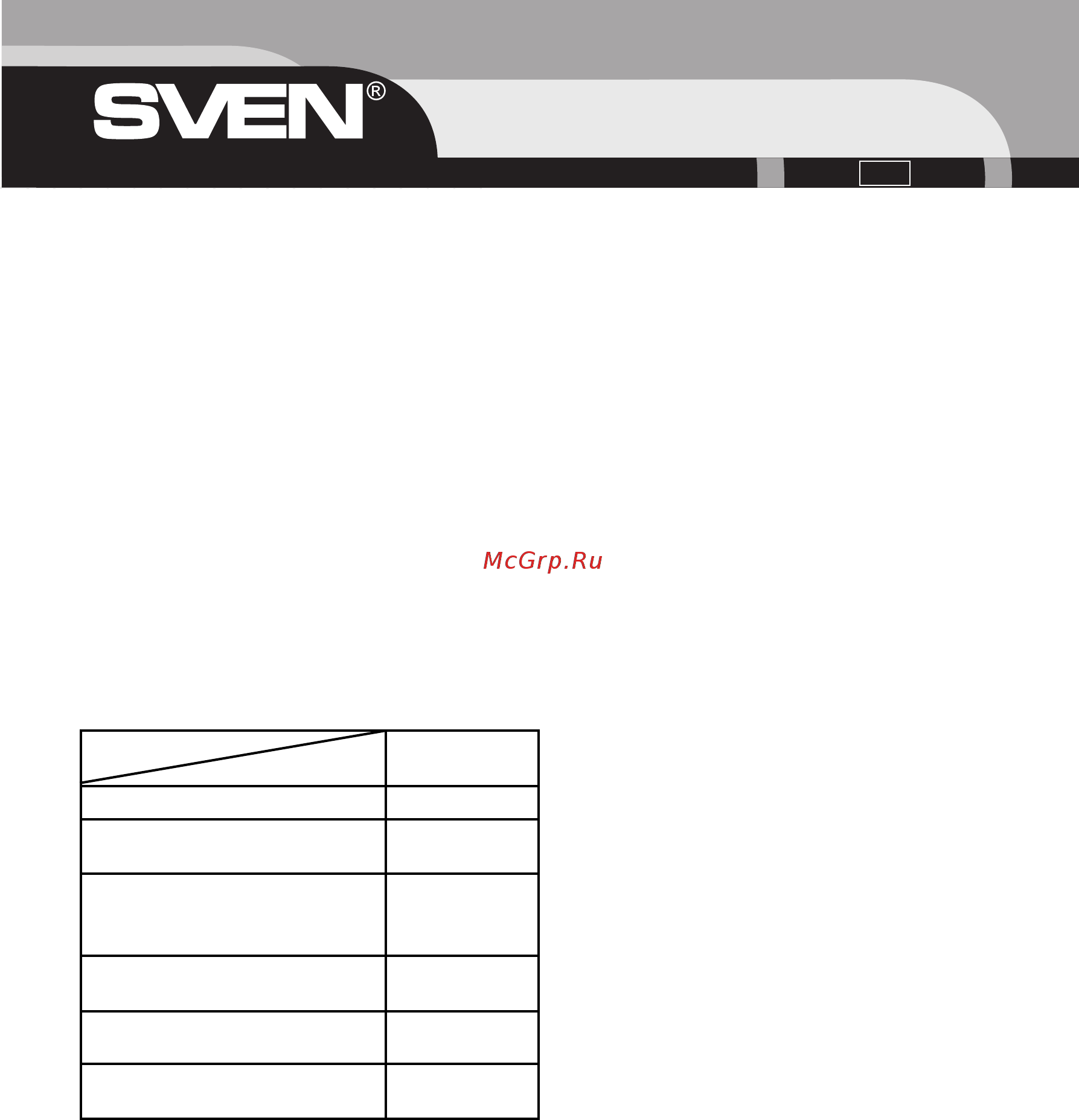 Sven Optima 1.8м Инструкция по эксплуатации онлайн