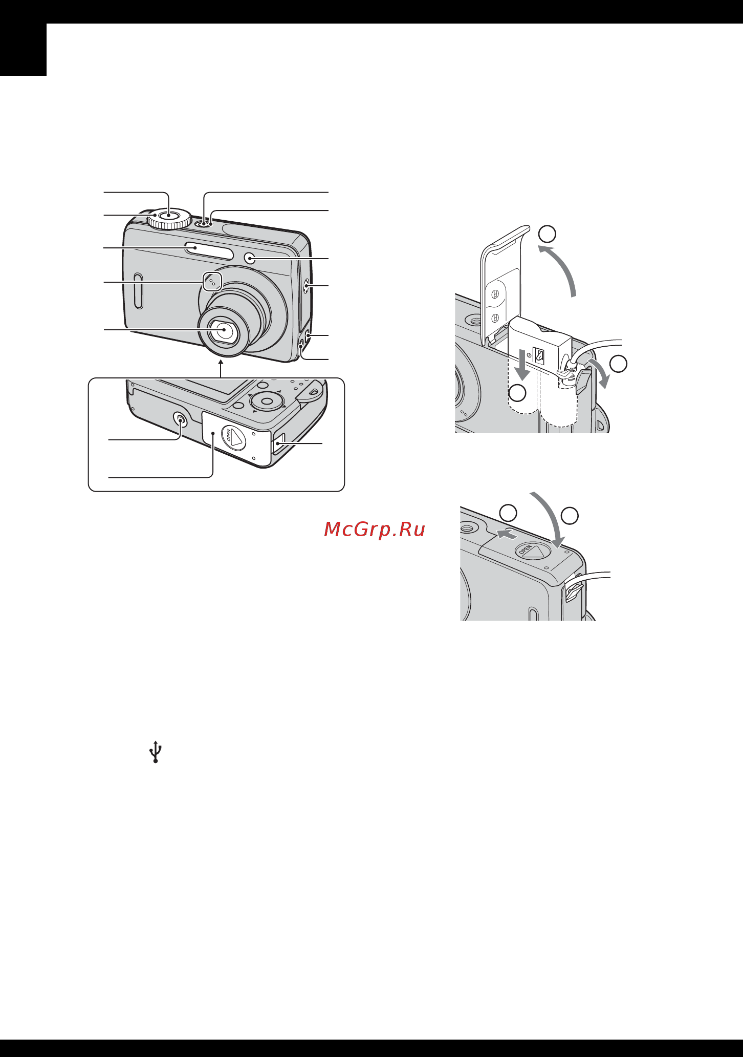 Sony DSC- S500 [14/104] Обозначение частей