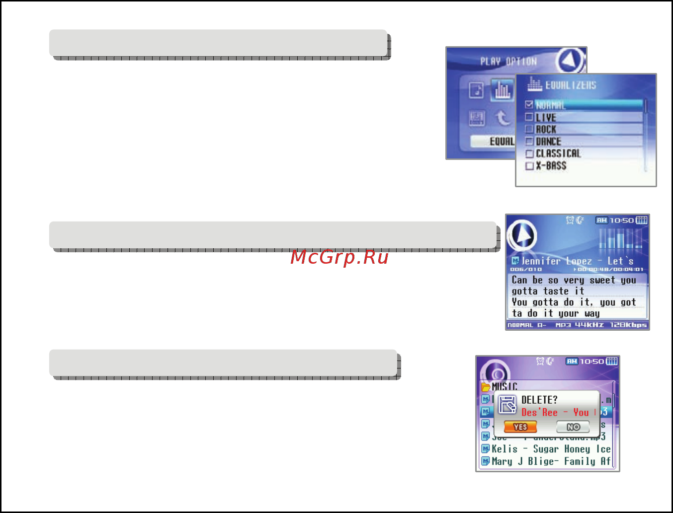 Ritmix RF-9100 (1Gb)Bl [31/122] Настройка эквалайзера