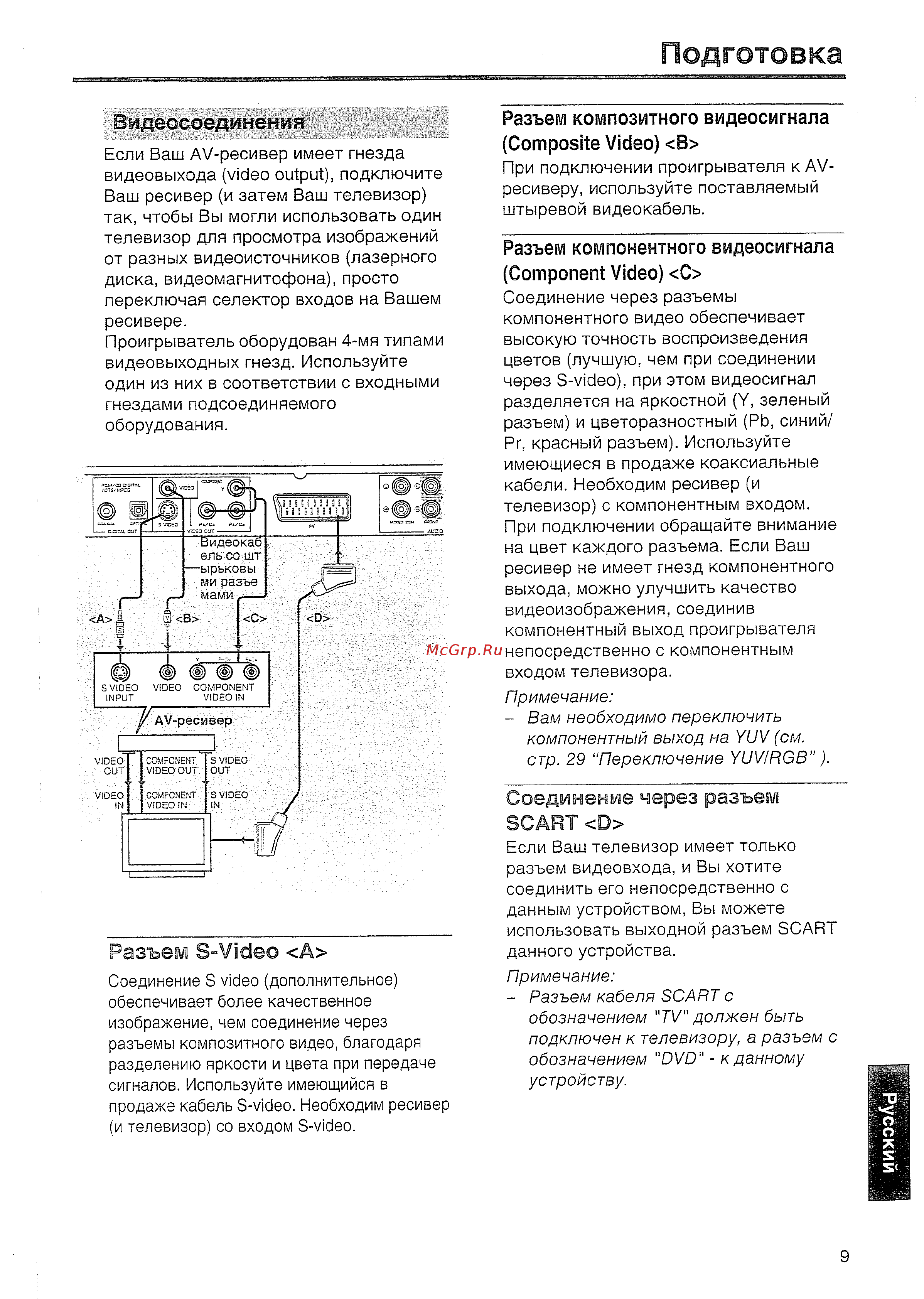 Yamaha DVD S657 S [10/41] Подготовка