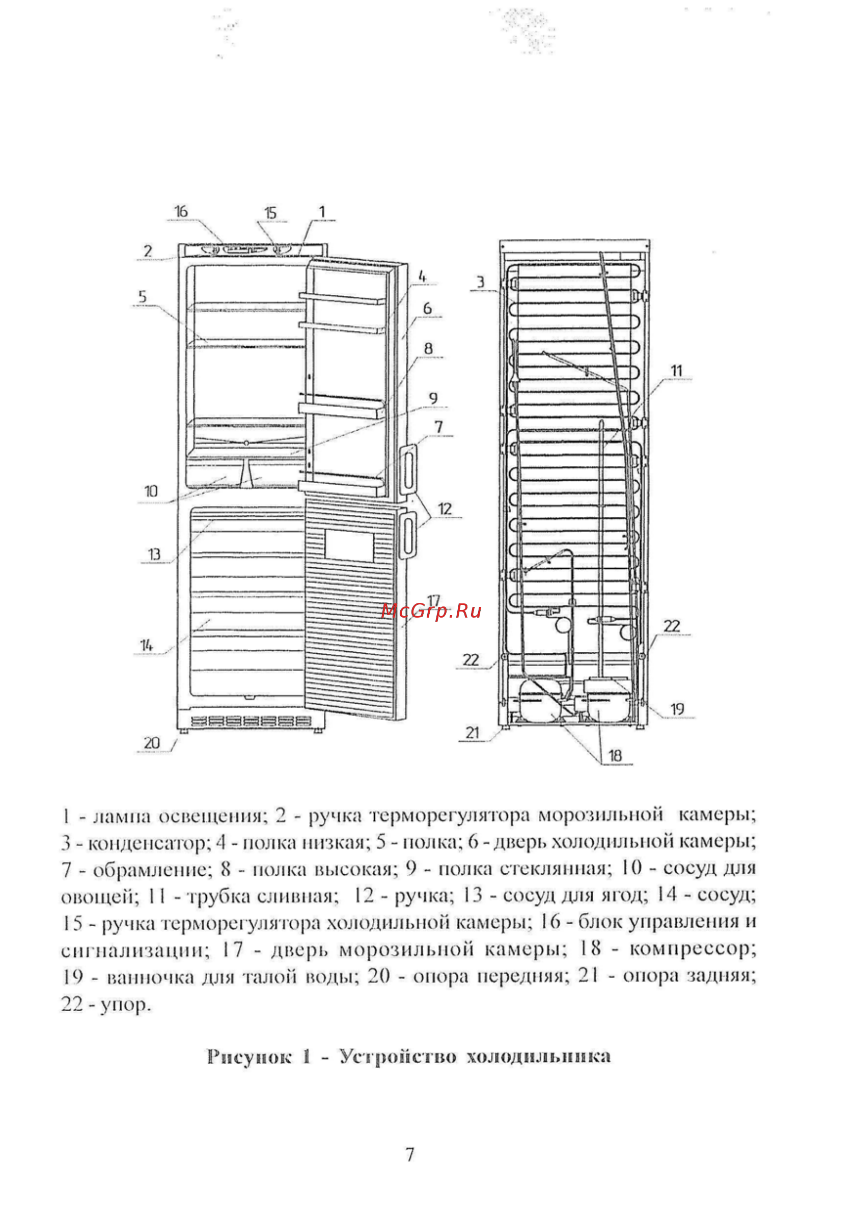 Саратов 105 [8/17] Рисунок 1 устройство холодильника
