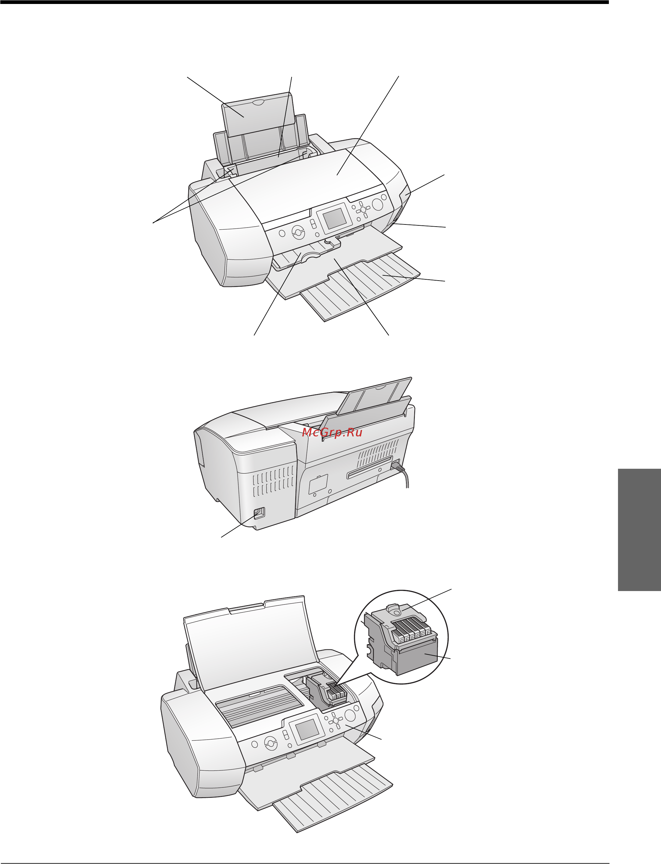Epson Stylus R340 [5/42] Элементы принтера и панель управления