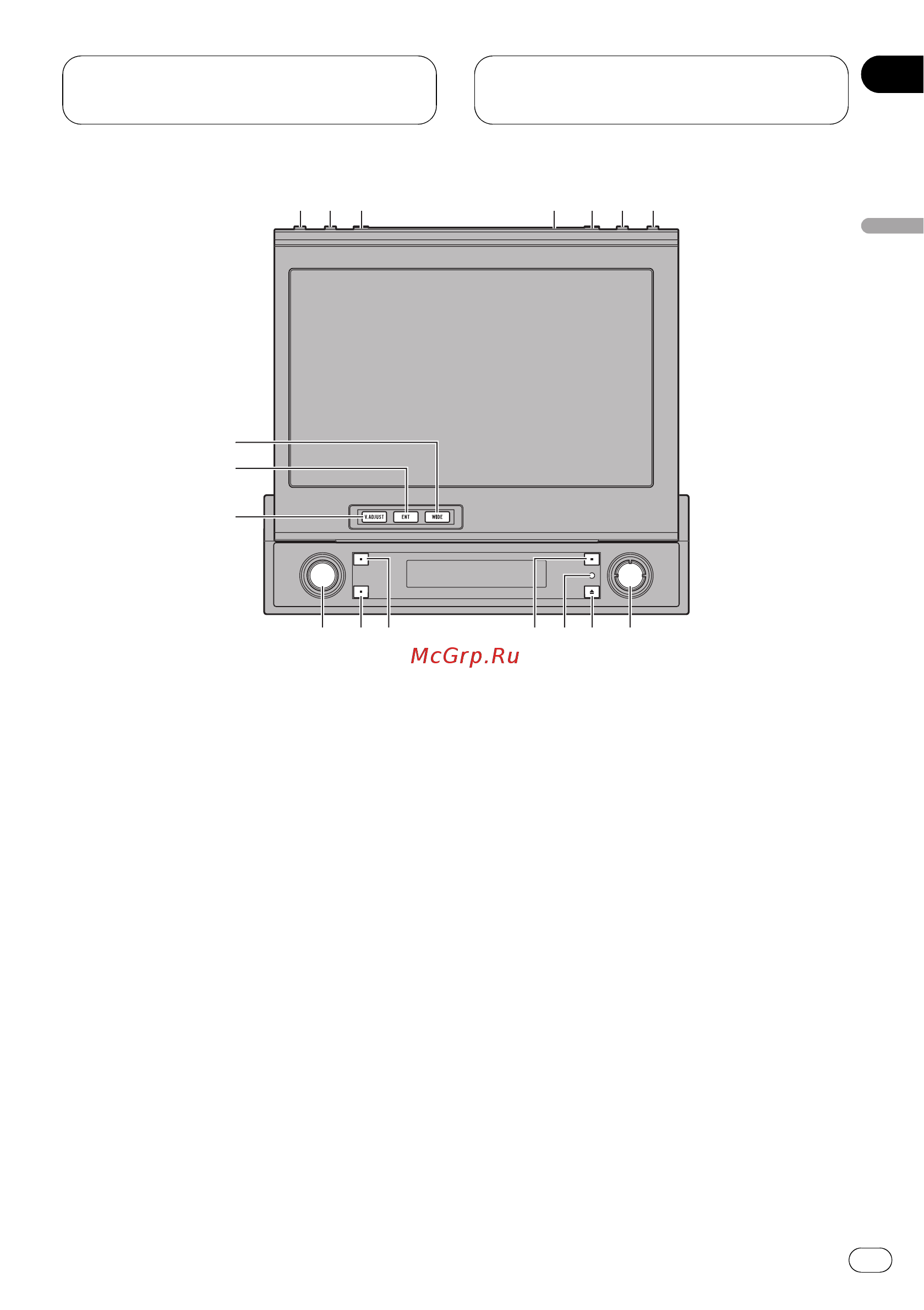 Pioneer AVH-P7800 DVD-BT [17/163] Описание элементов устройства