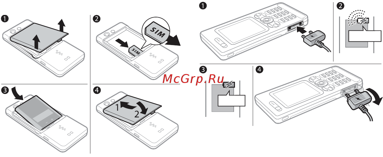 SonyEricsson W880i silver [6/122] Sim карта и аккумулятор