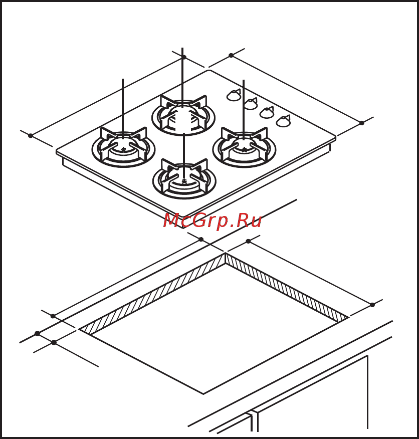 Electrolux EHT6415 K [20/25] Встраивание