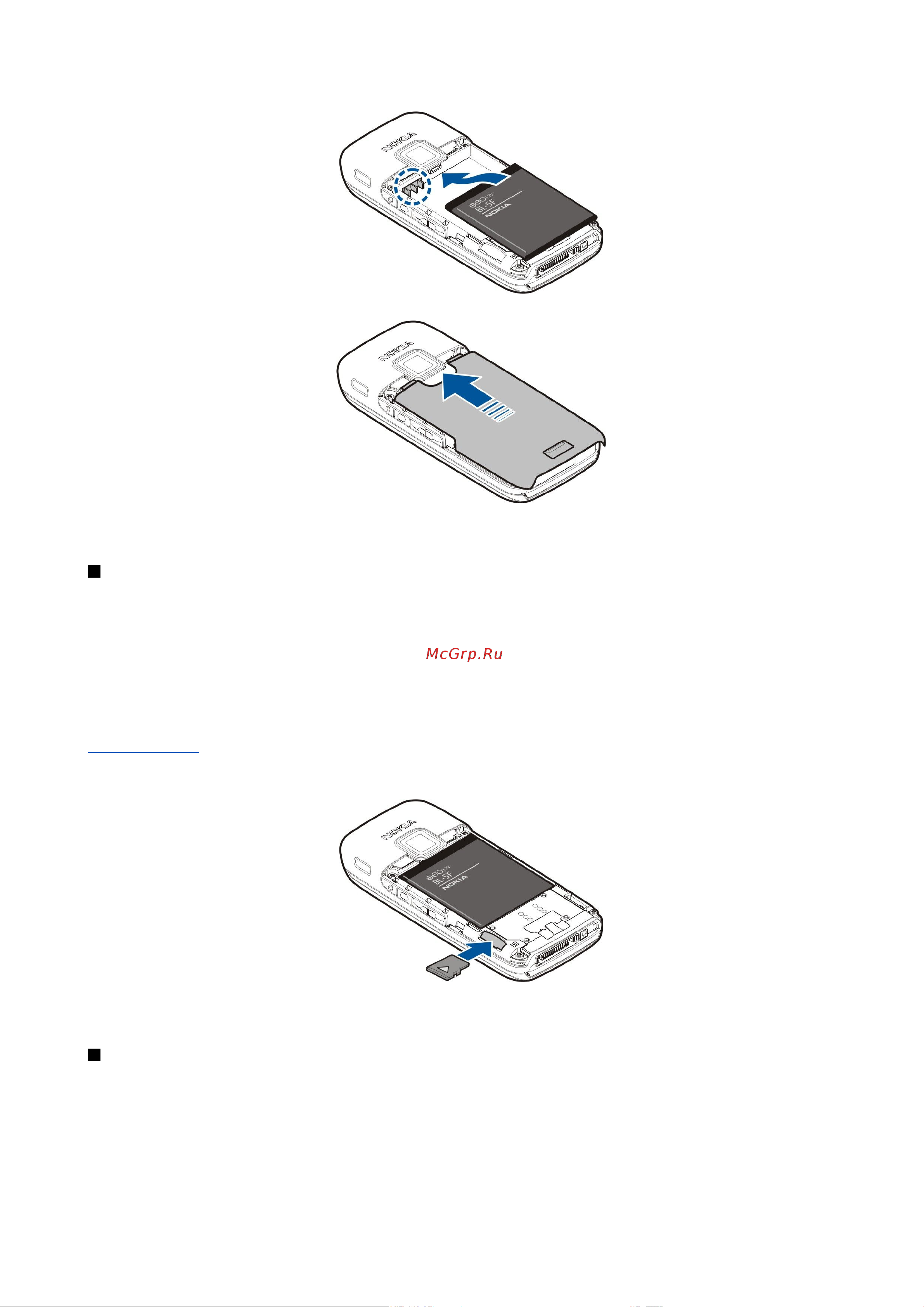 Nokia E65 Red [9/113] Установка карты памяти