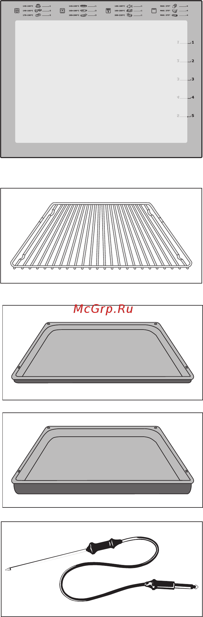 Electrolux EOB64100 W [9/72] Противень