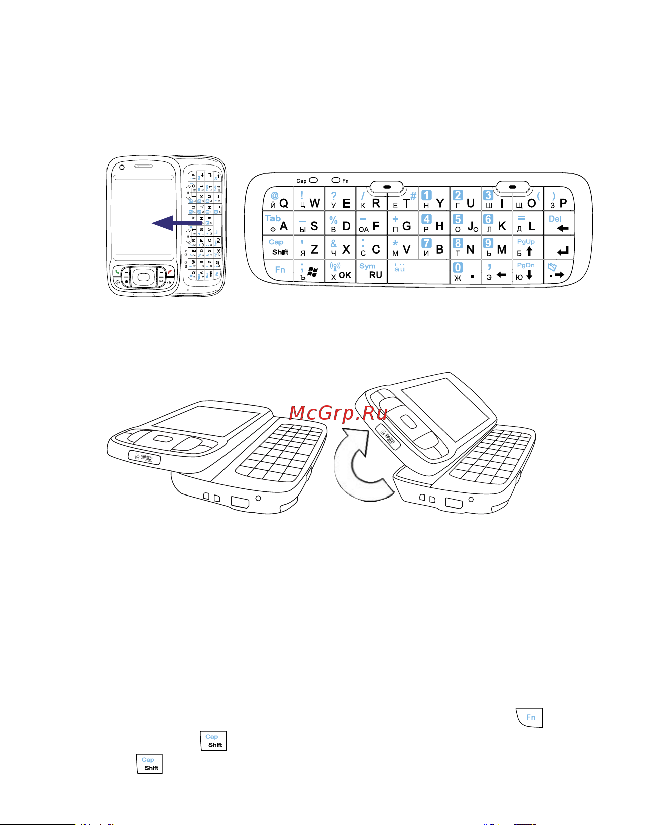 HTC P3400 Deluxe [54/284] Использование аппаратной клавиатуры