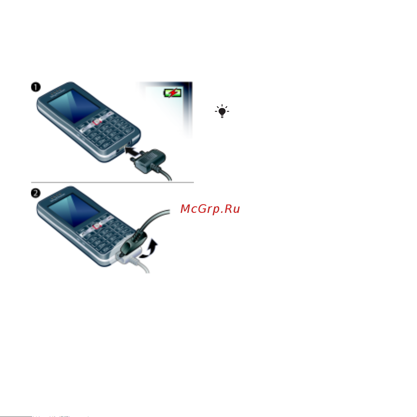 SONY-ERICSSON G502 BLACK [11/103] Зарядка аккумулятора