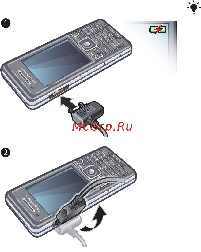SonyEricsson C510 black [12/102] Зарядка аккумулятора