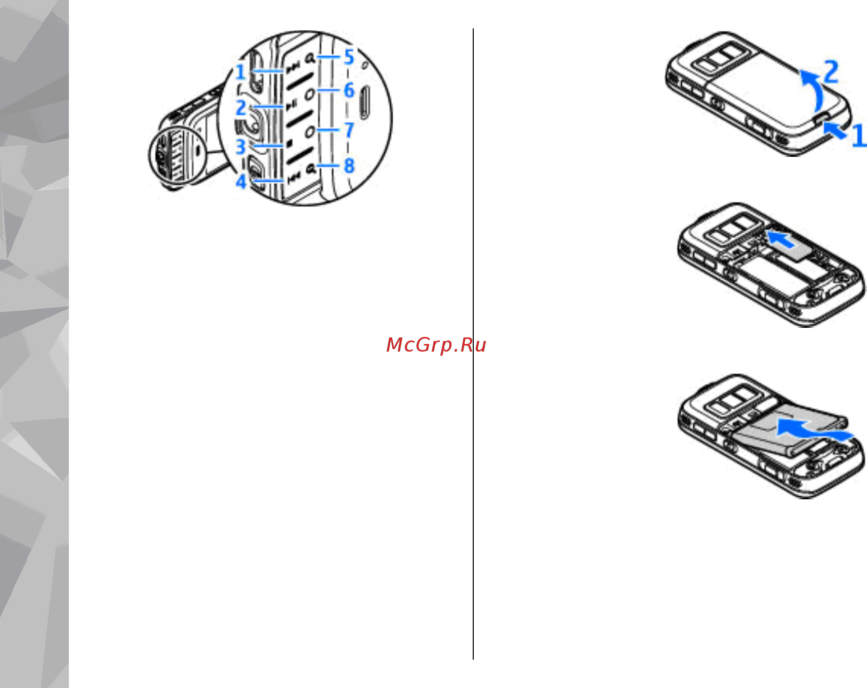 Nokia Cherry/Black [16/237] Установка sim карты и аккумулятора